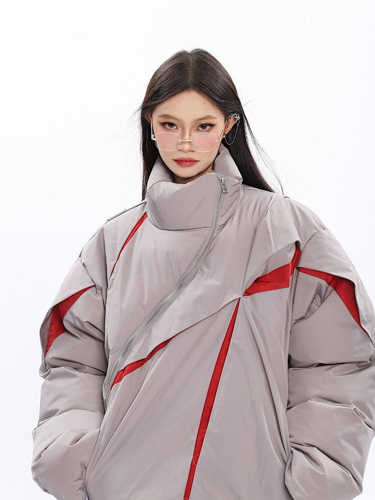 klia Contrast Cut Puffer Jacket