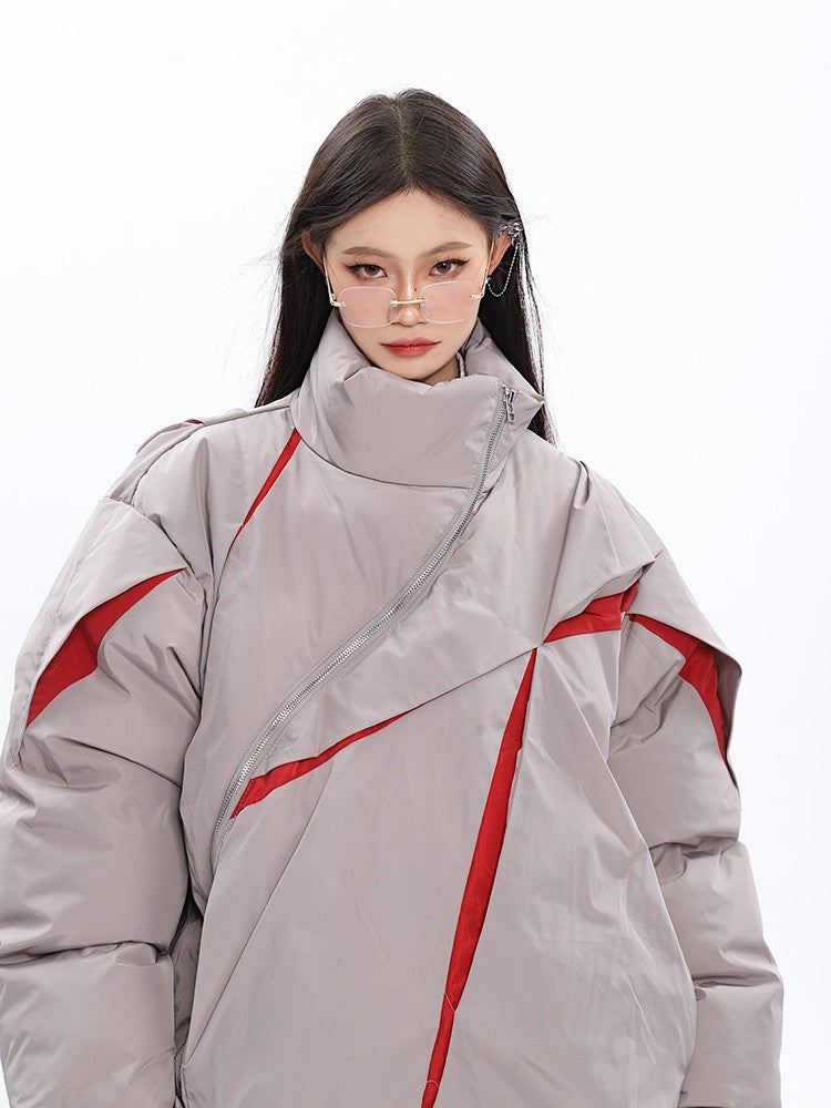 klia Contrast Cut Puffer Jacket