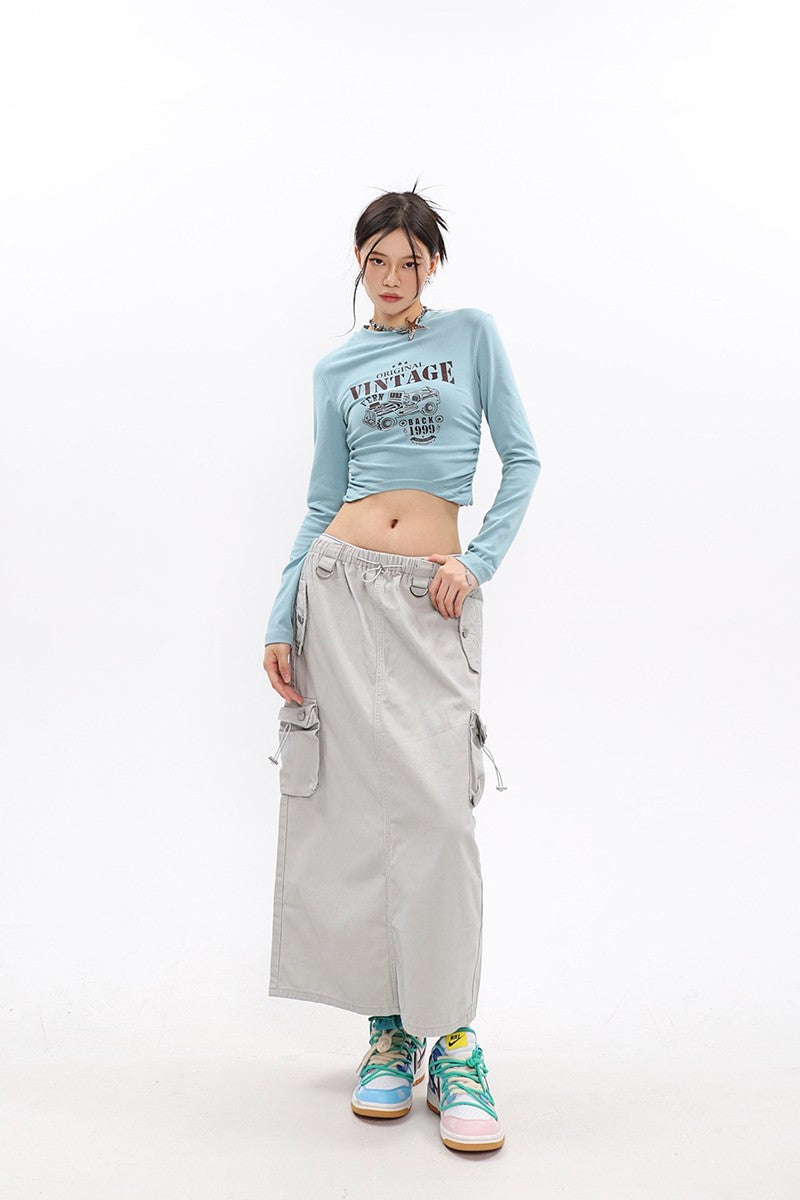 klia Retro Straight Bella Mid Length Skirt