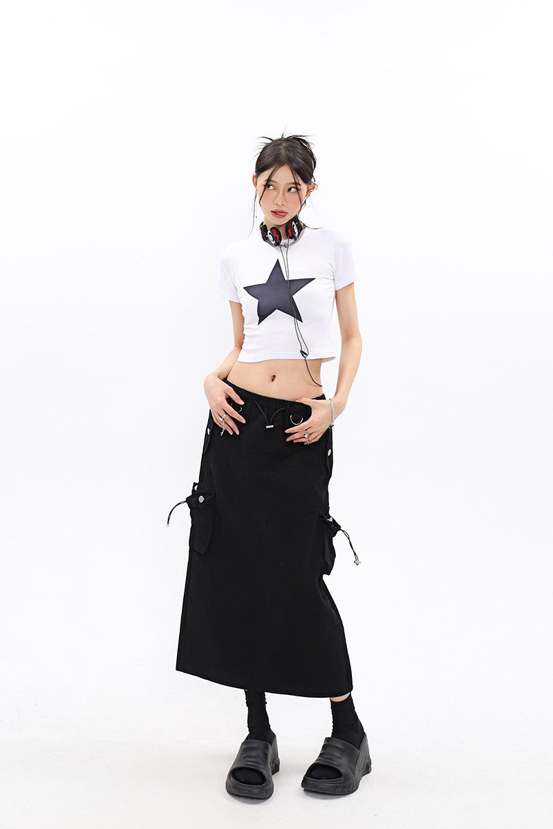 klia Retro Straight Bella Mid Length Skirt