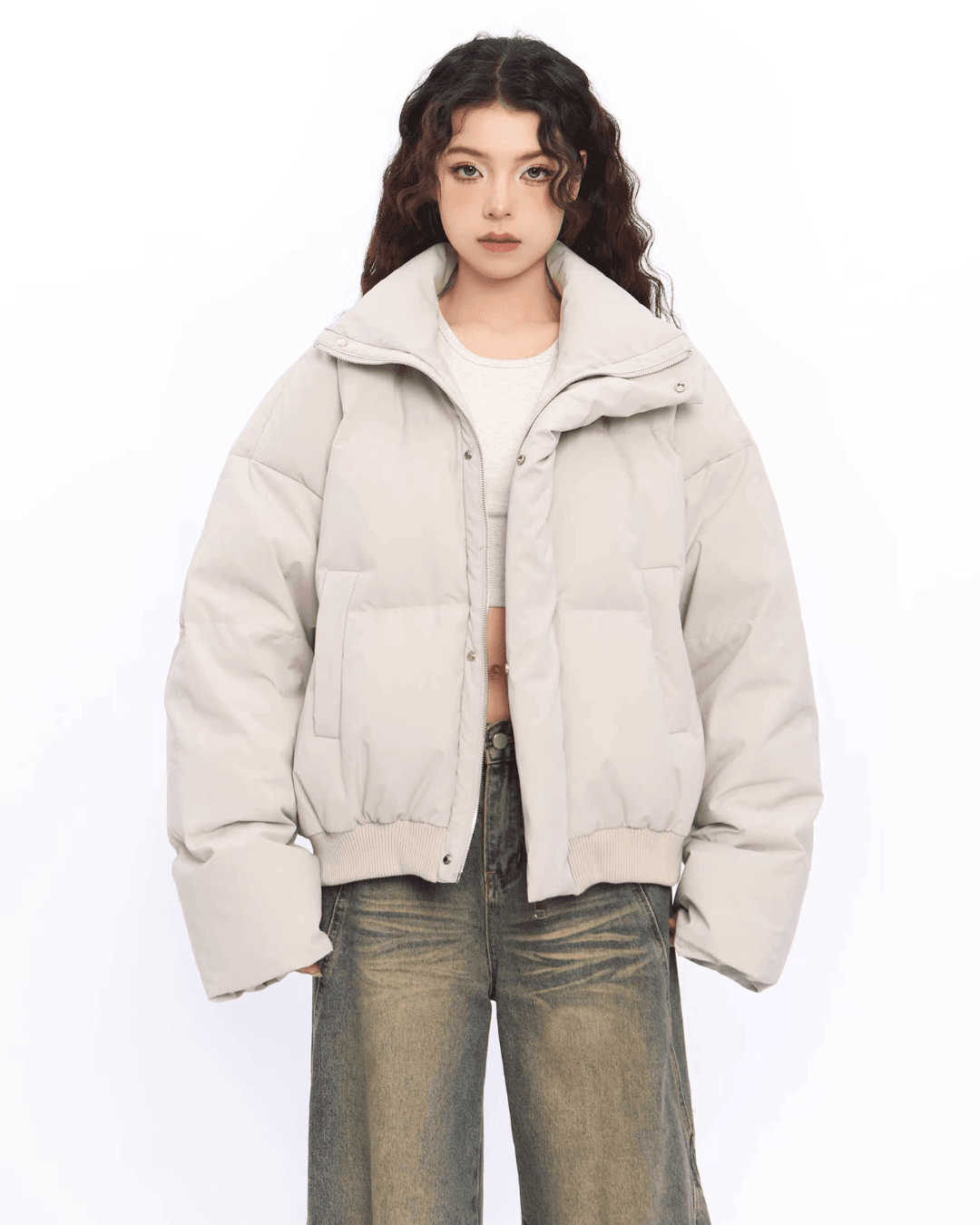Stand Collar Down Jacket - My Store