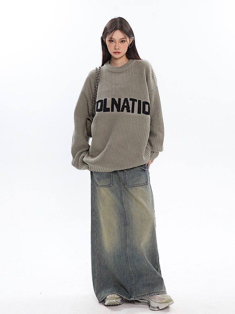 klia Retro Wash Denim Skirt