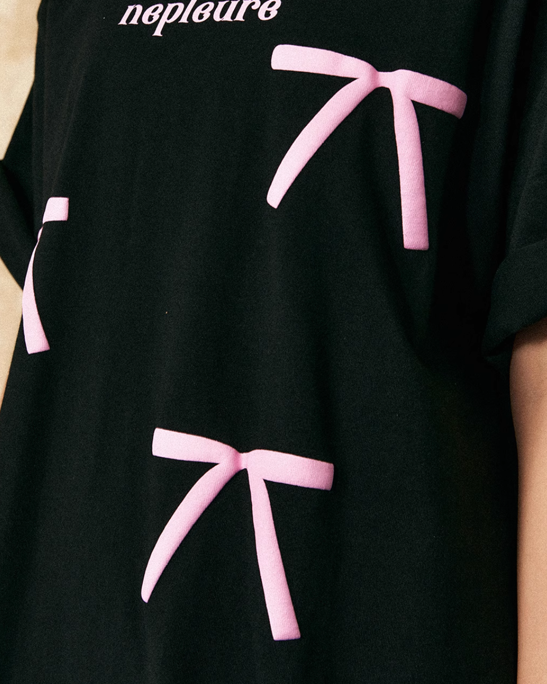 リボン半袖Tシャツ