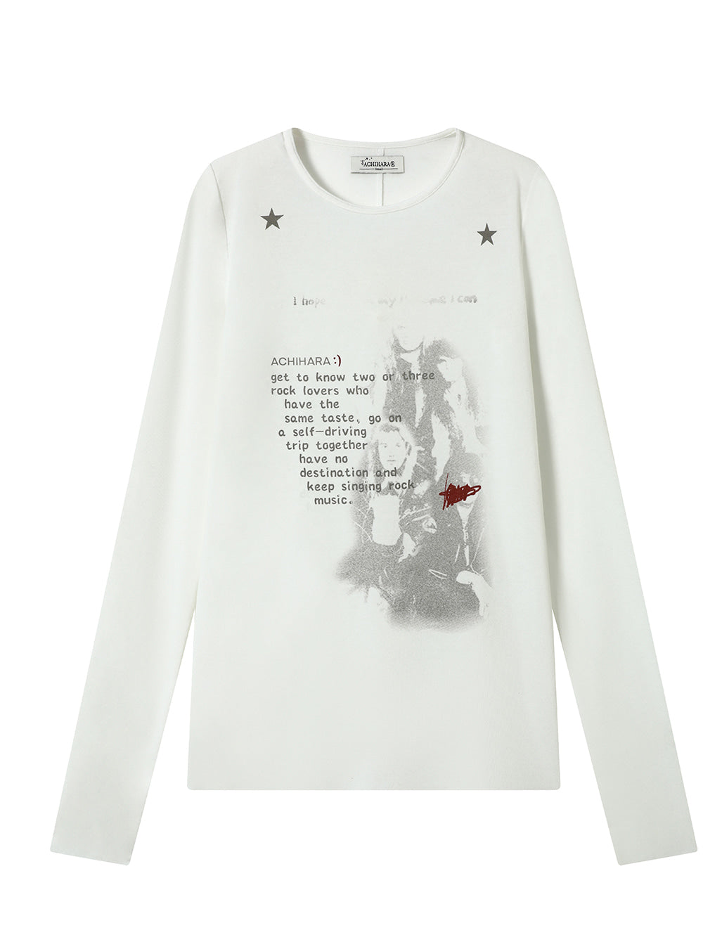 Fallen Print Long-Sleeved Top (4color)