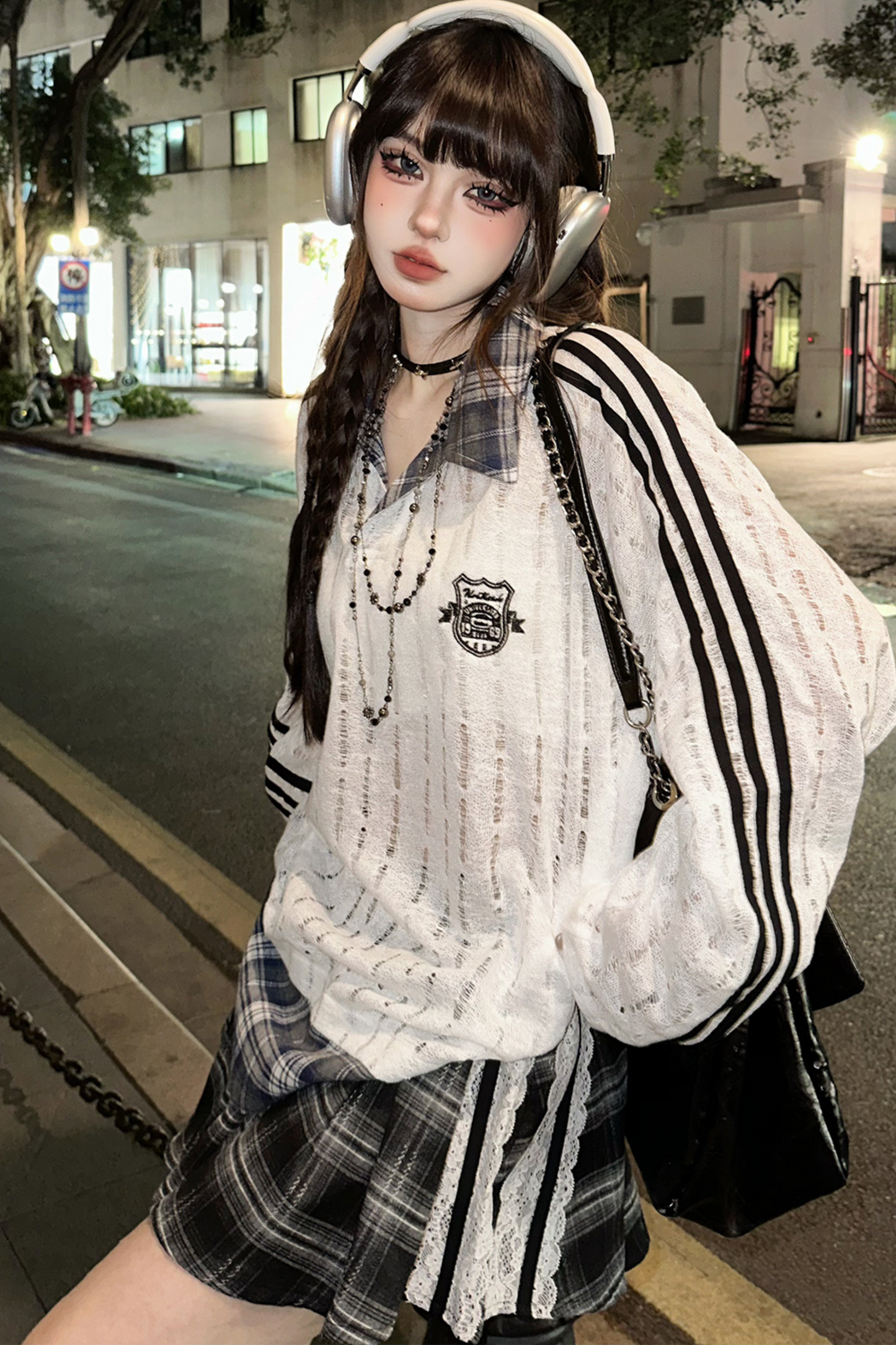 チェック柄スカート