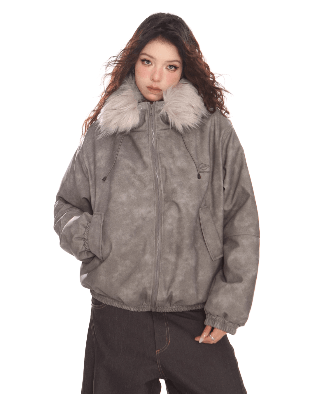 Fur Hood Zip Jacket - My Store