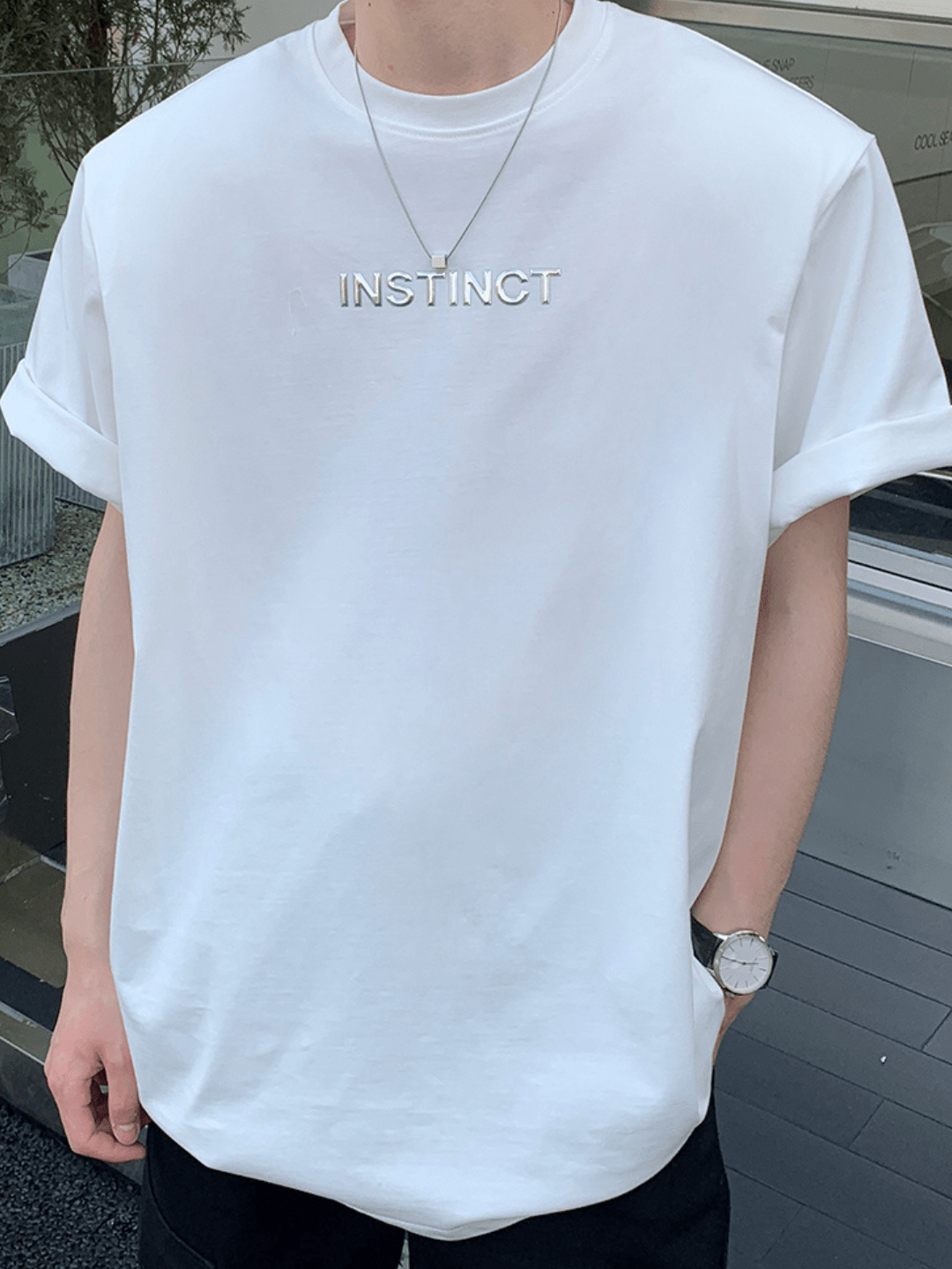 リラックスフィット ハーフスリーブTシャツ