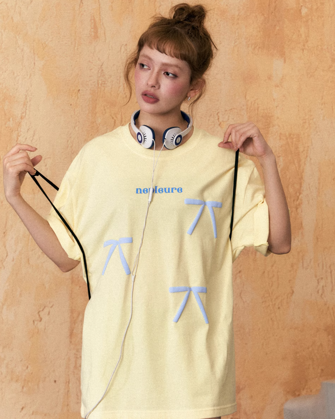 リボン半袖Tシャツ