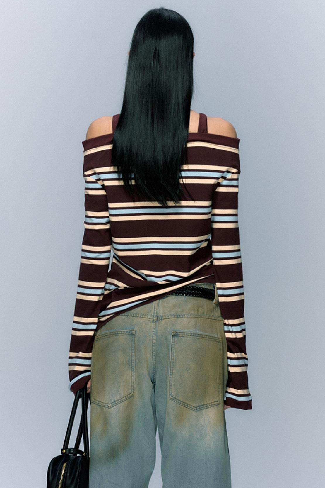 Striped Long Sleeve Top - My Store