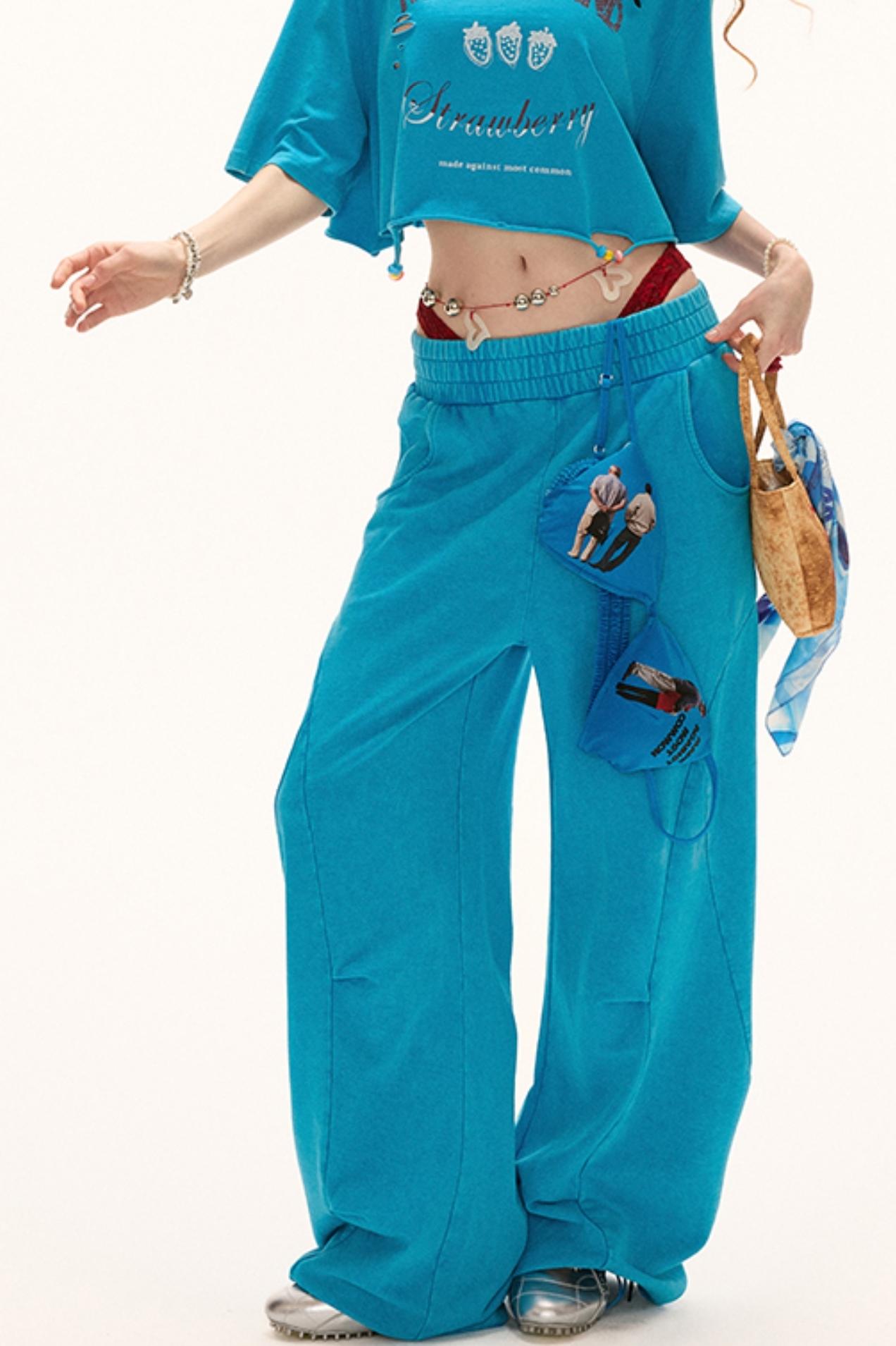 Blue Detail Pants