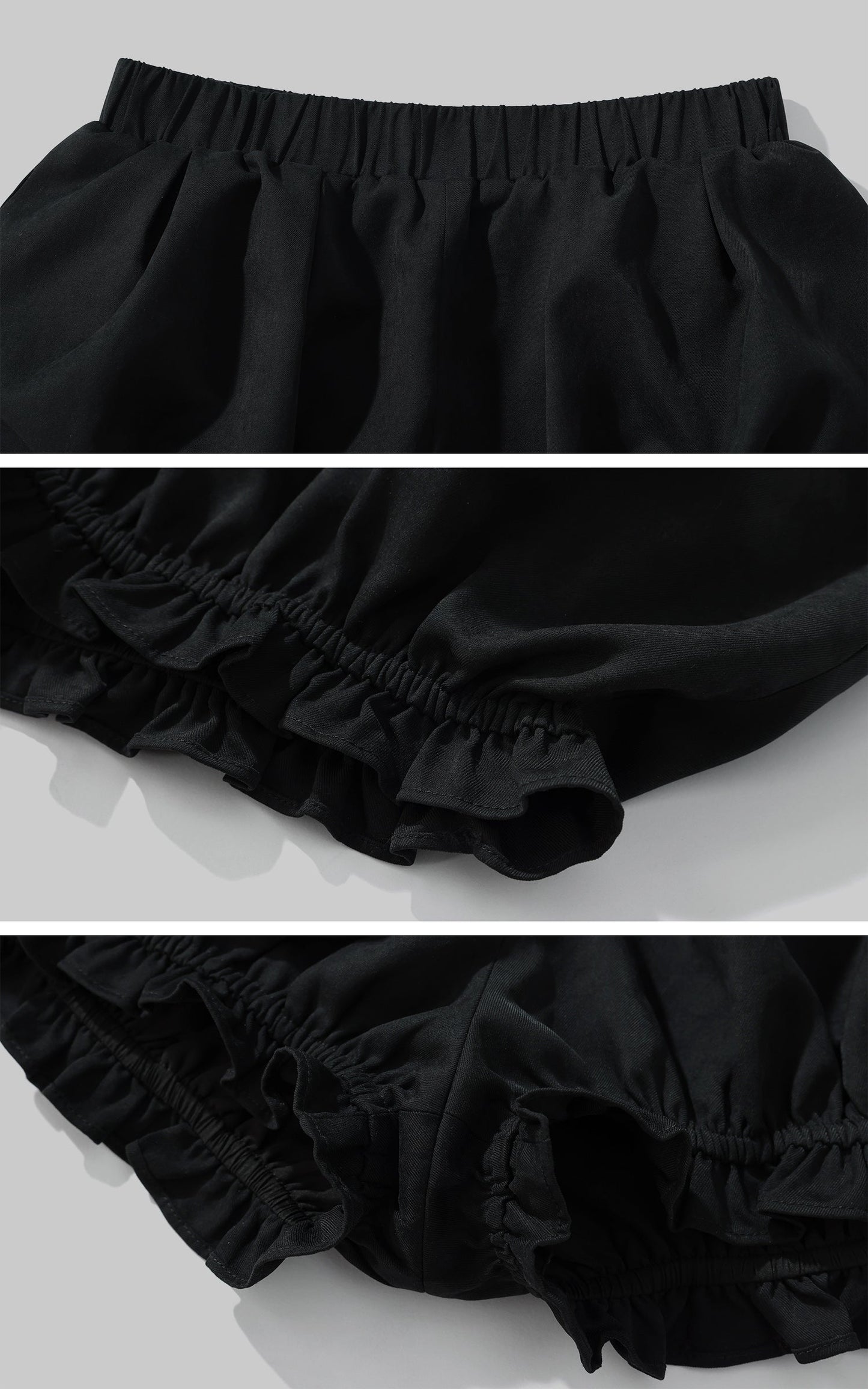 Bow Detail Strapless Top and Bubble Skirt Shorts Set