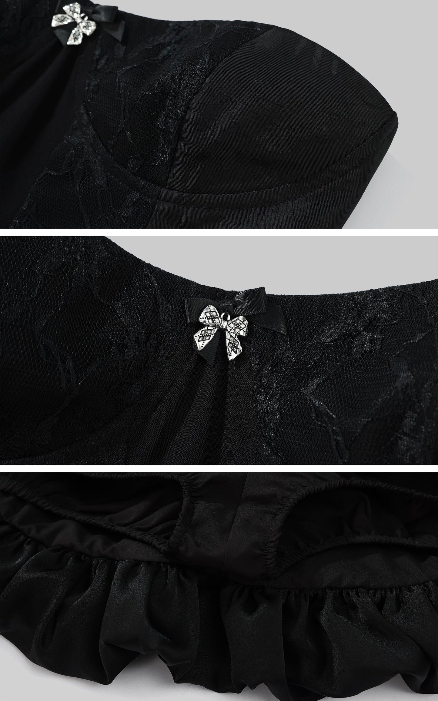 Sculpted Corset Dress with Crystal Bow