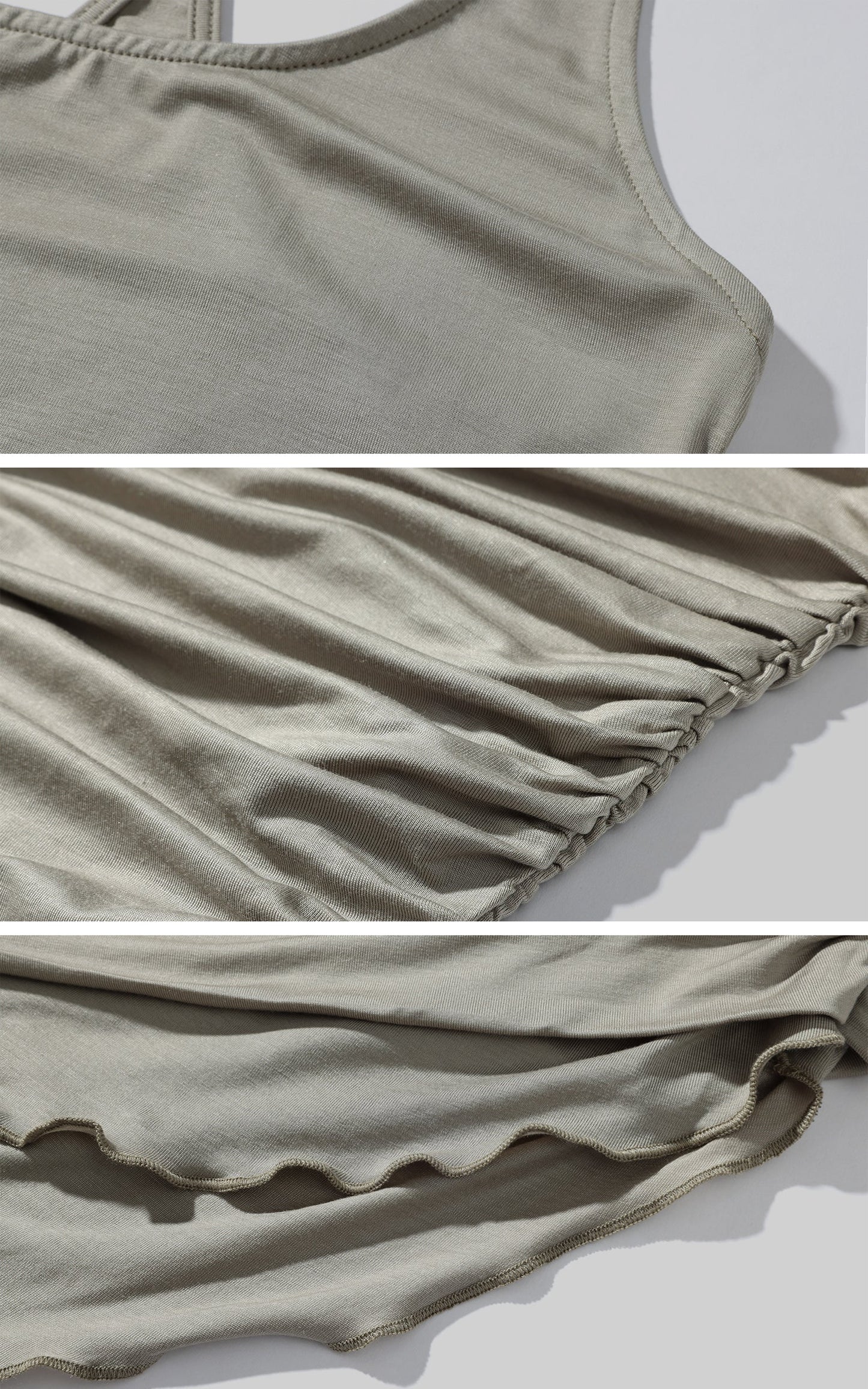 Asymmetric Ruched Tank Top