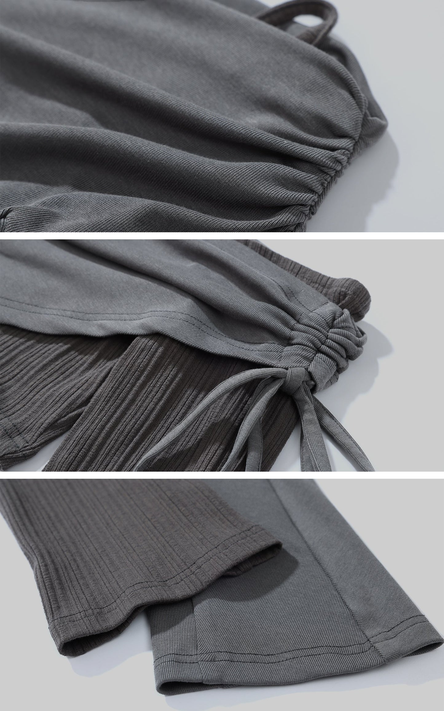 Off-Shoulder Paneled Long Sleeve Top