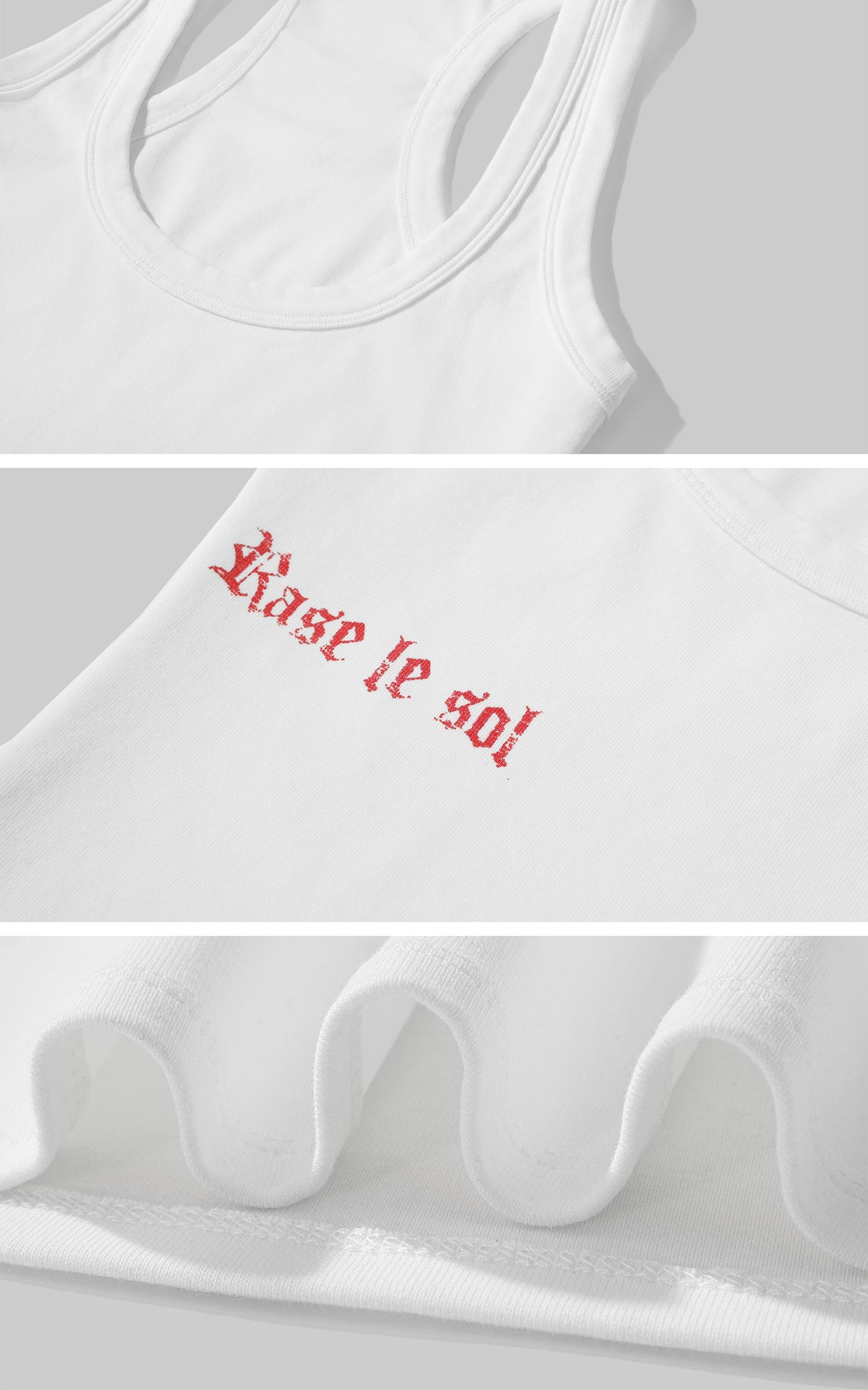 Red Letter Print Tank Top
