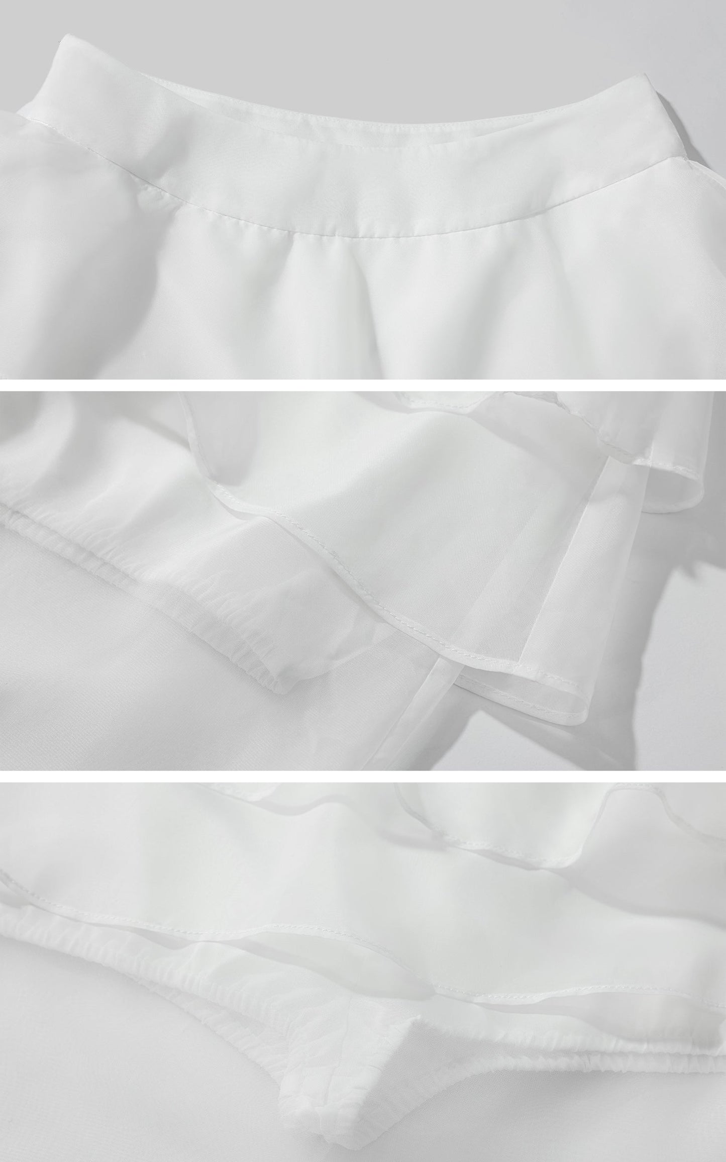Layered Ruffle Sheer Skirt