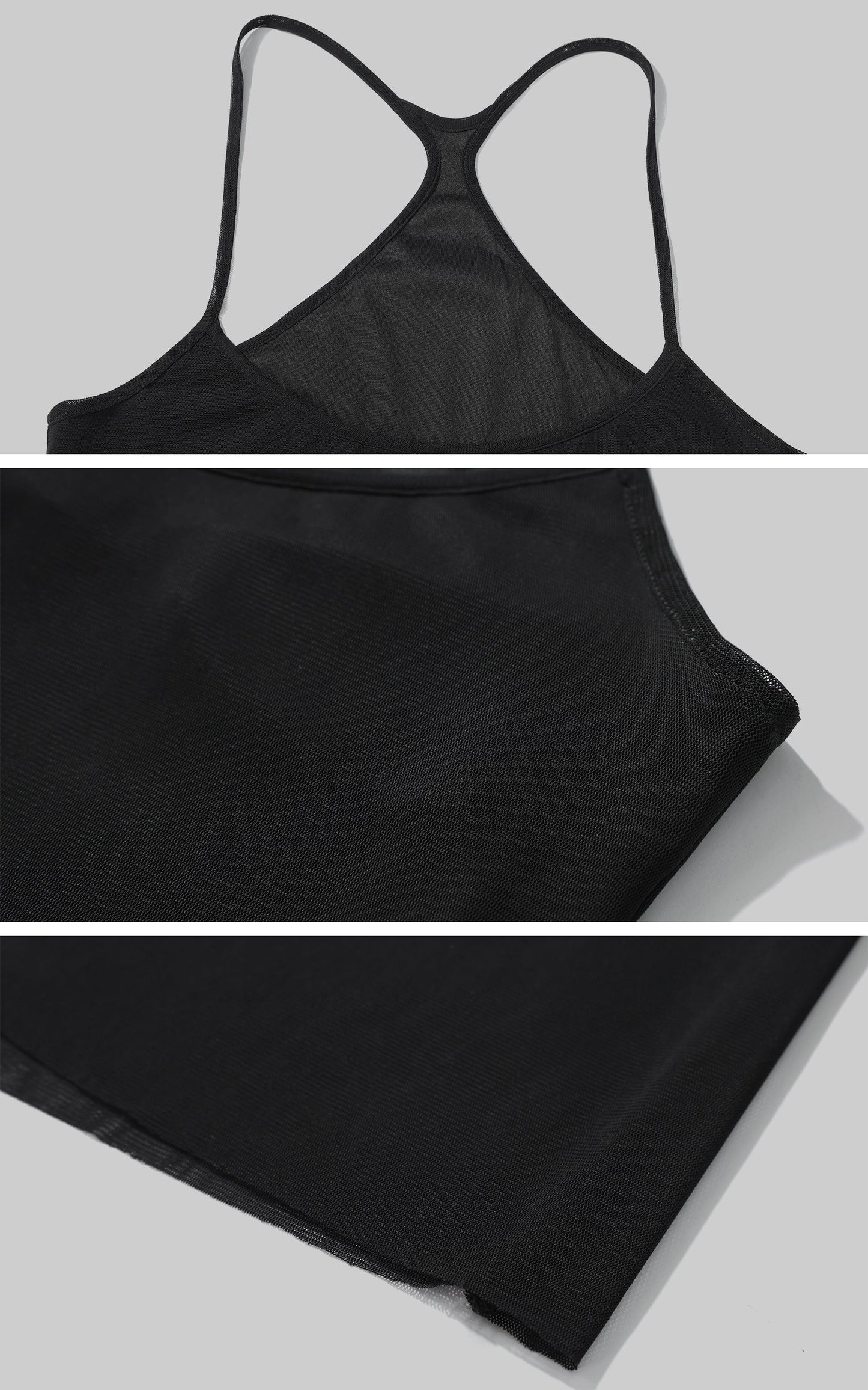 Mesh Spliced Slip Maxi Dress