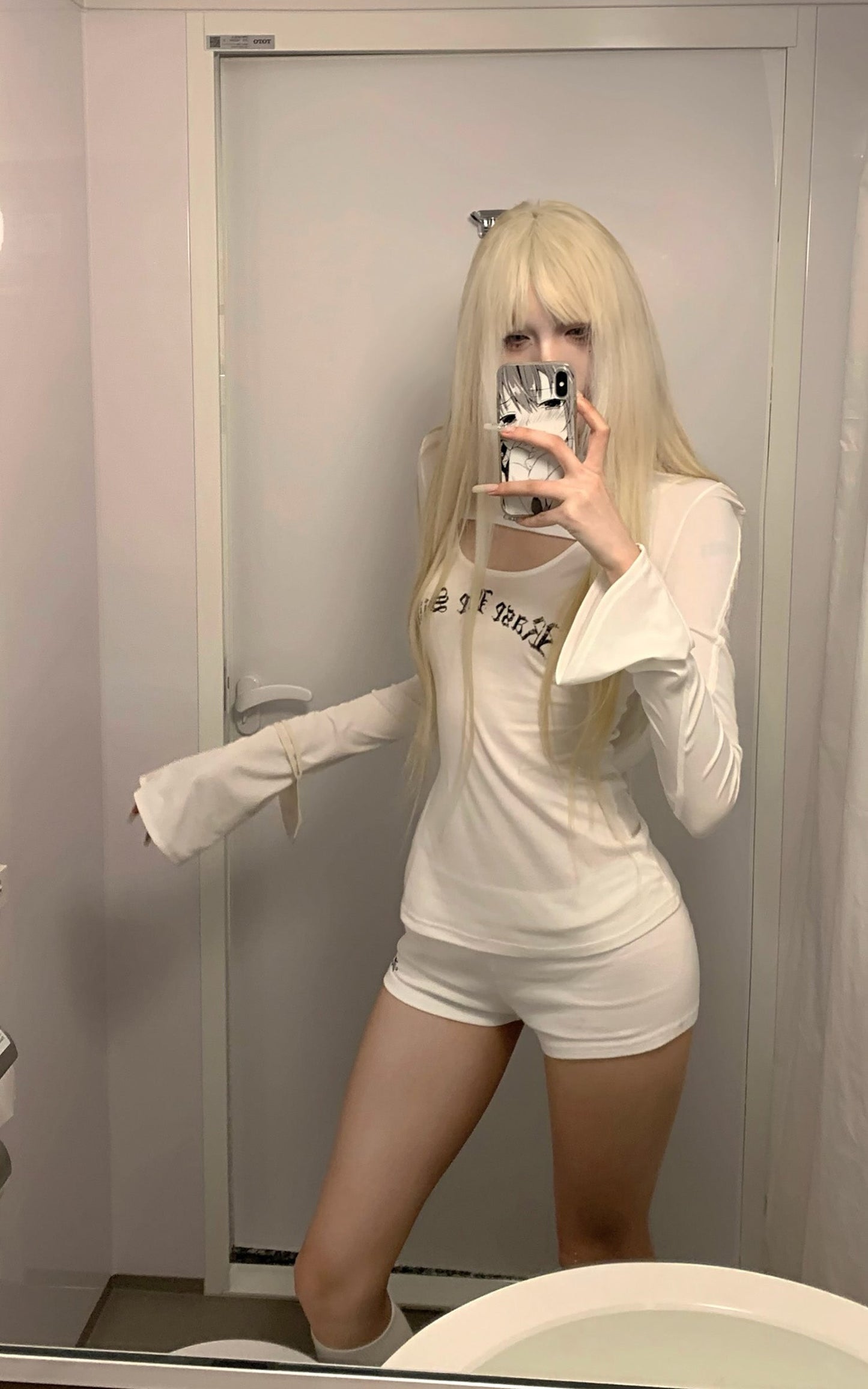 Tank Top + Hooded Capelet + Shorts Three-Piece Set