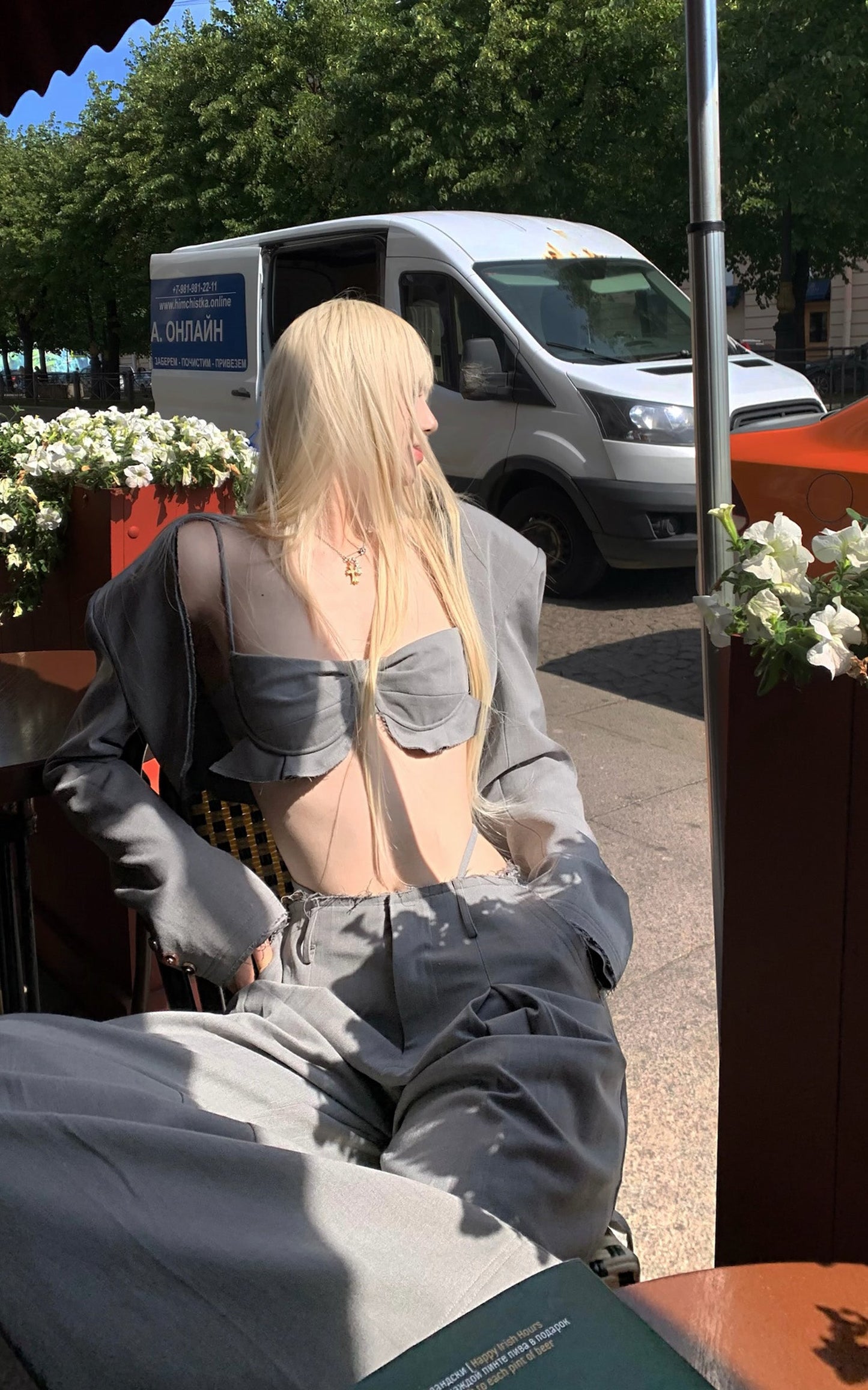 Blazer, Bralette, and Wide-Leg Pants Set