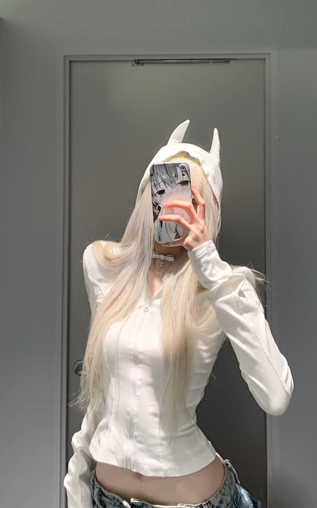 Devil Horn Fitted Hoodie