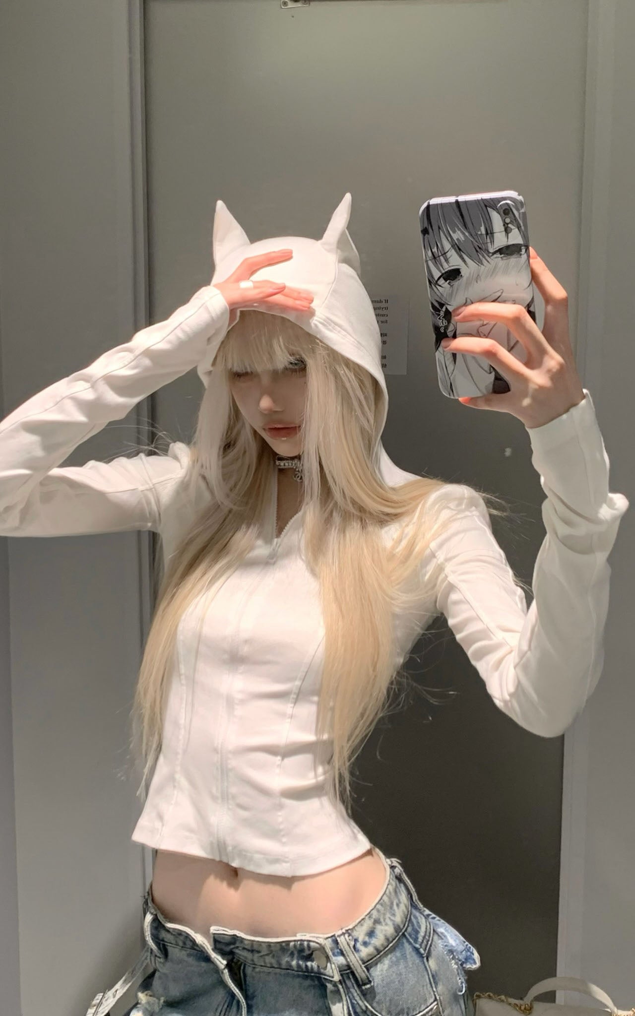 Devil Horn Fitted Hoodie