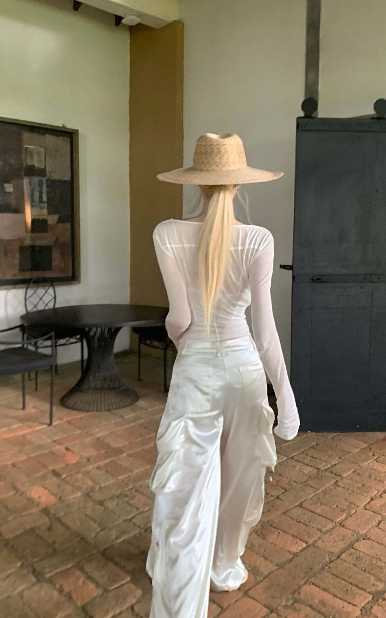 Draped Top with Lace Camisole Set