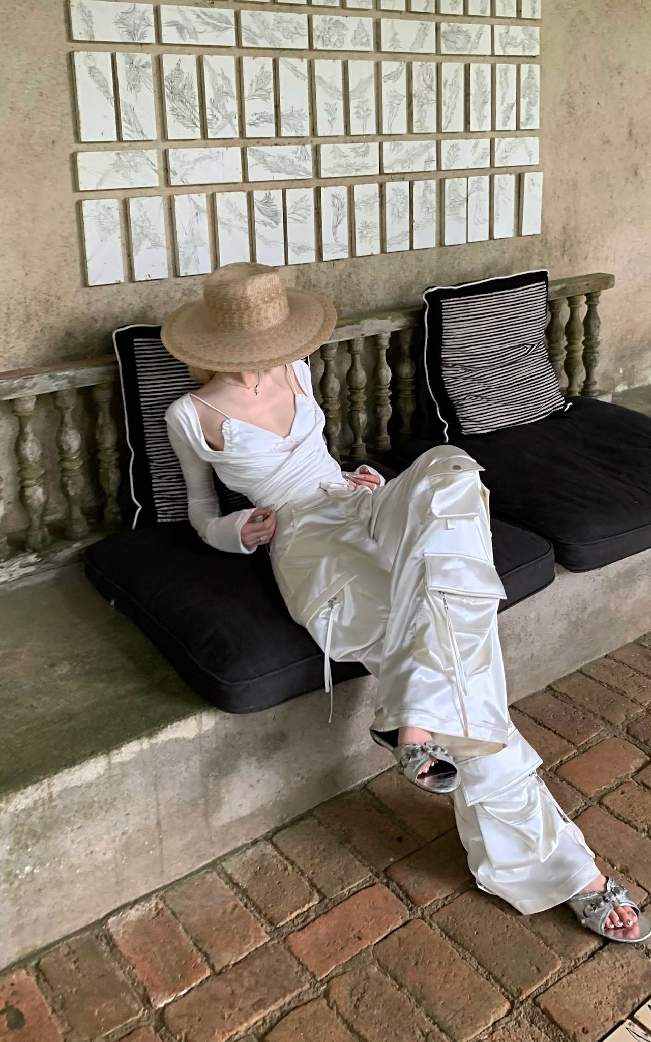 Satin Multi-Pocket Cargo Pants