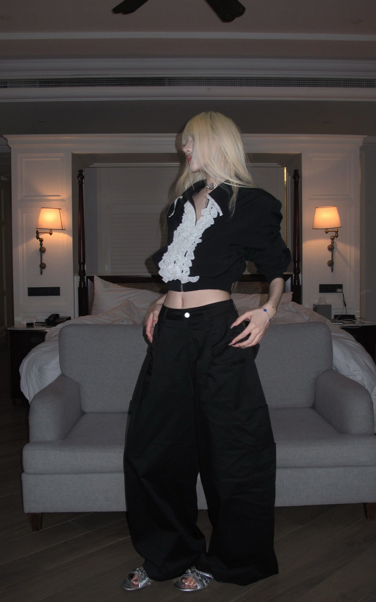 Minimalist Structured Wide-leg Trousers