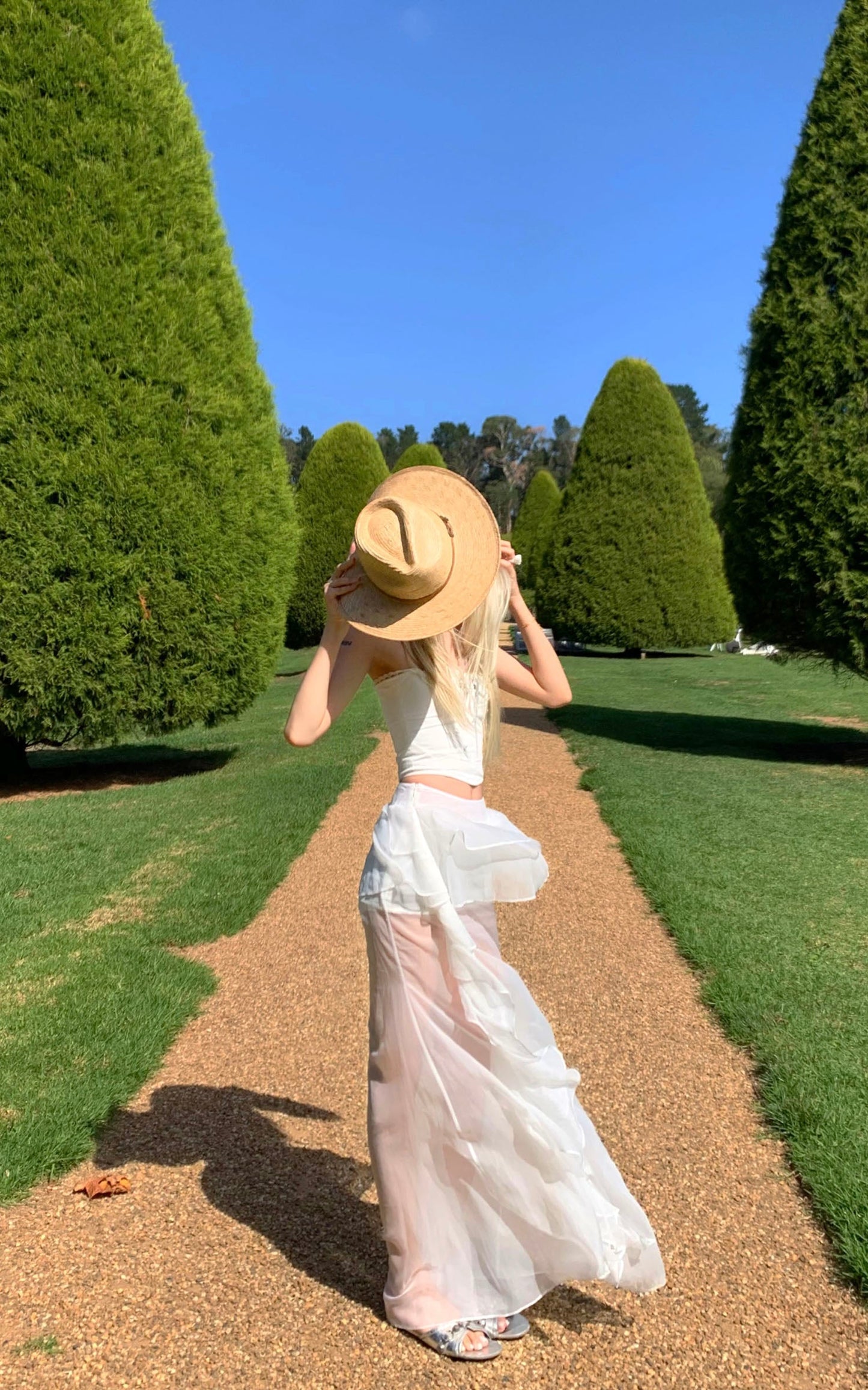 Layered Ruffle Sheer Skirt