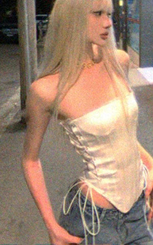 Satin Corset Top with Gloss Finish