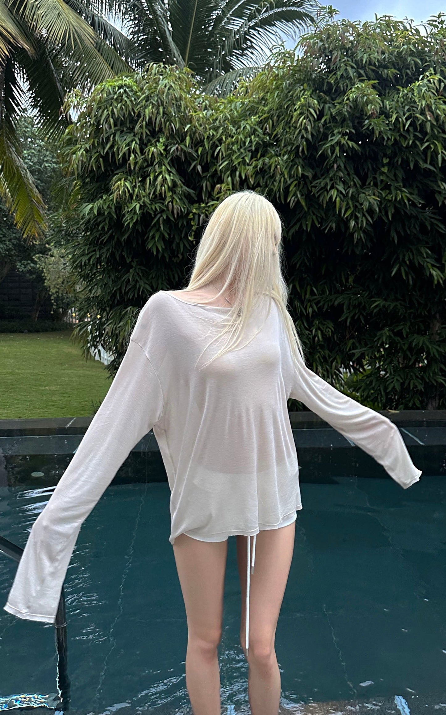 Fluid Knit Long Sleeve Top