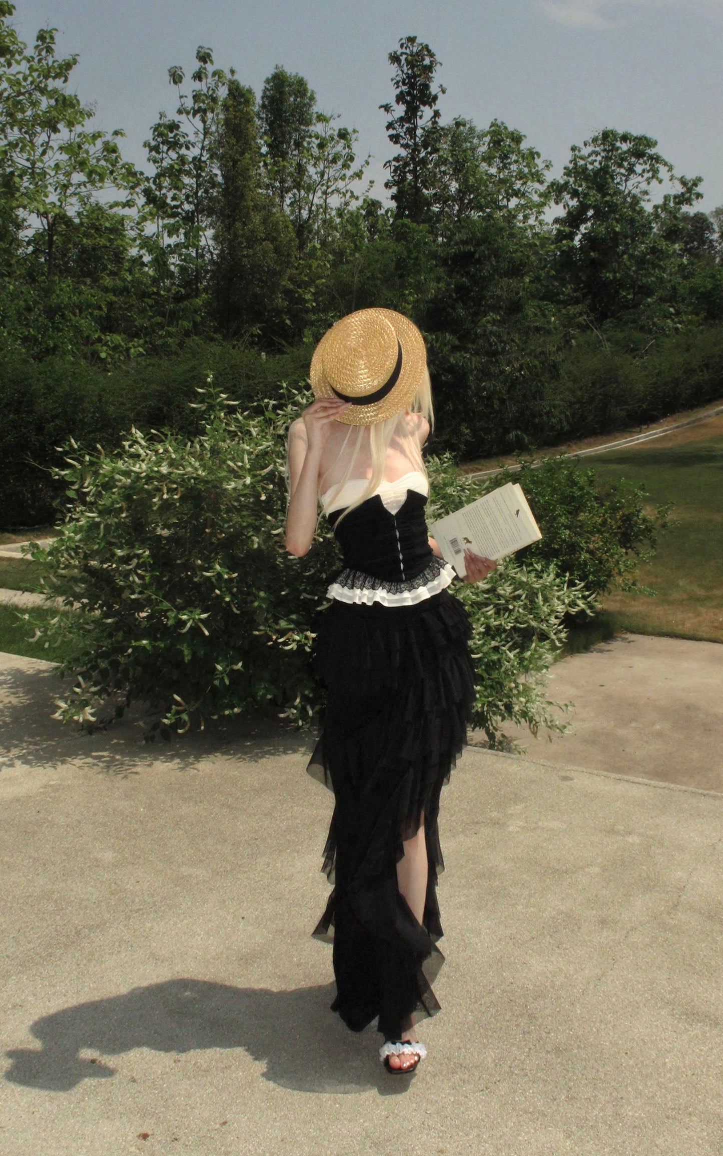 Layered Ruffle Long Skirt