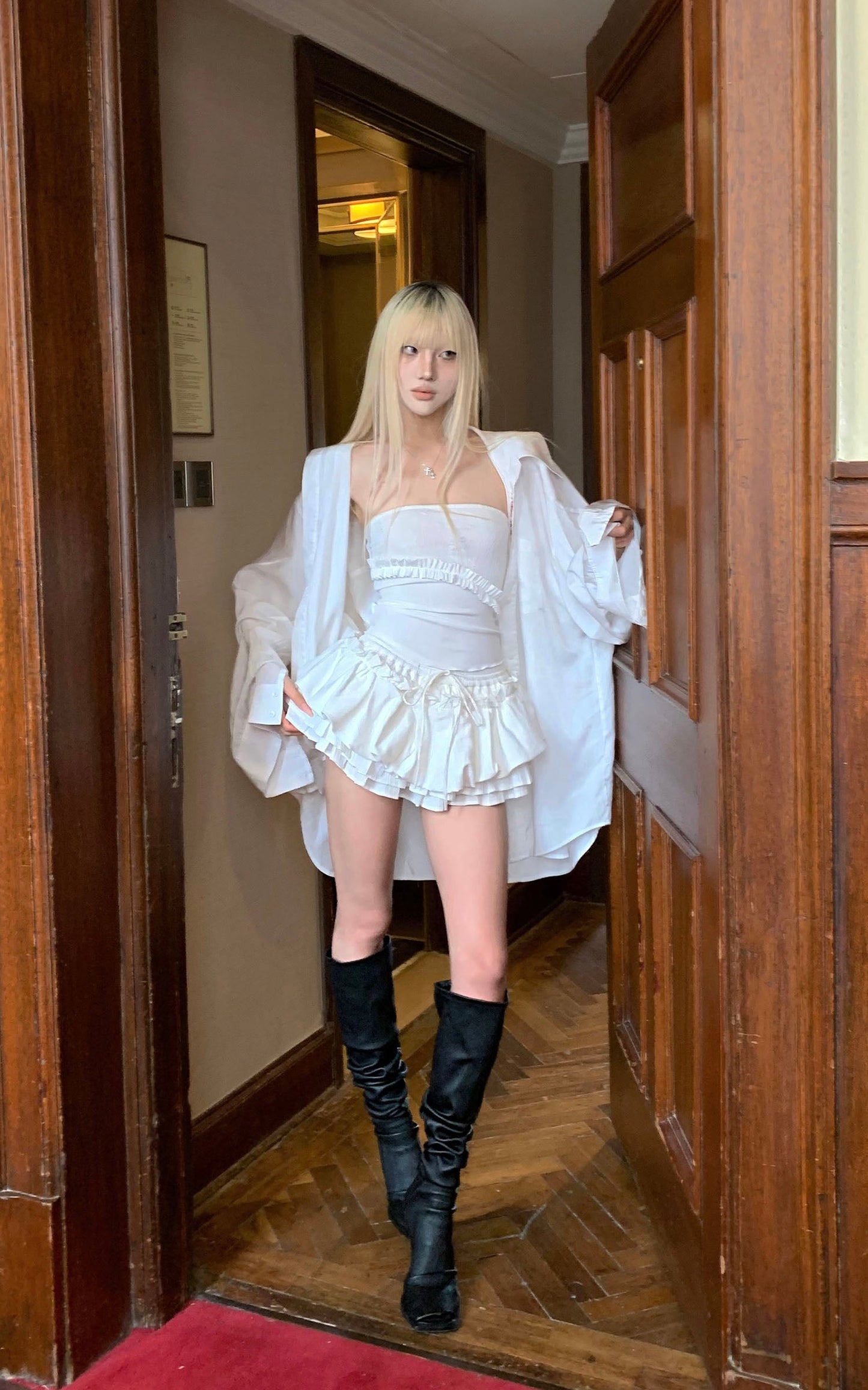 Layered Ruffle Mini Skirt