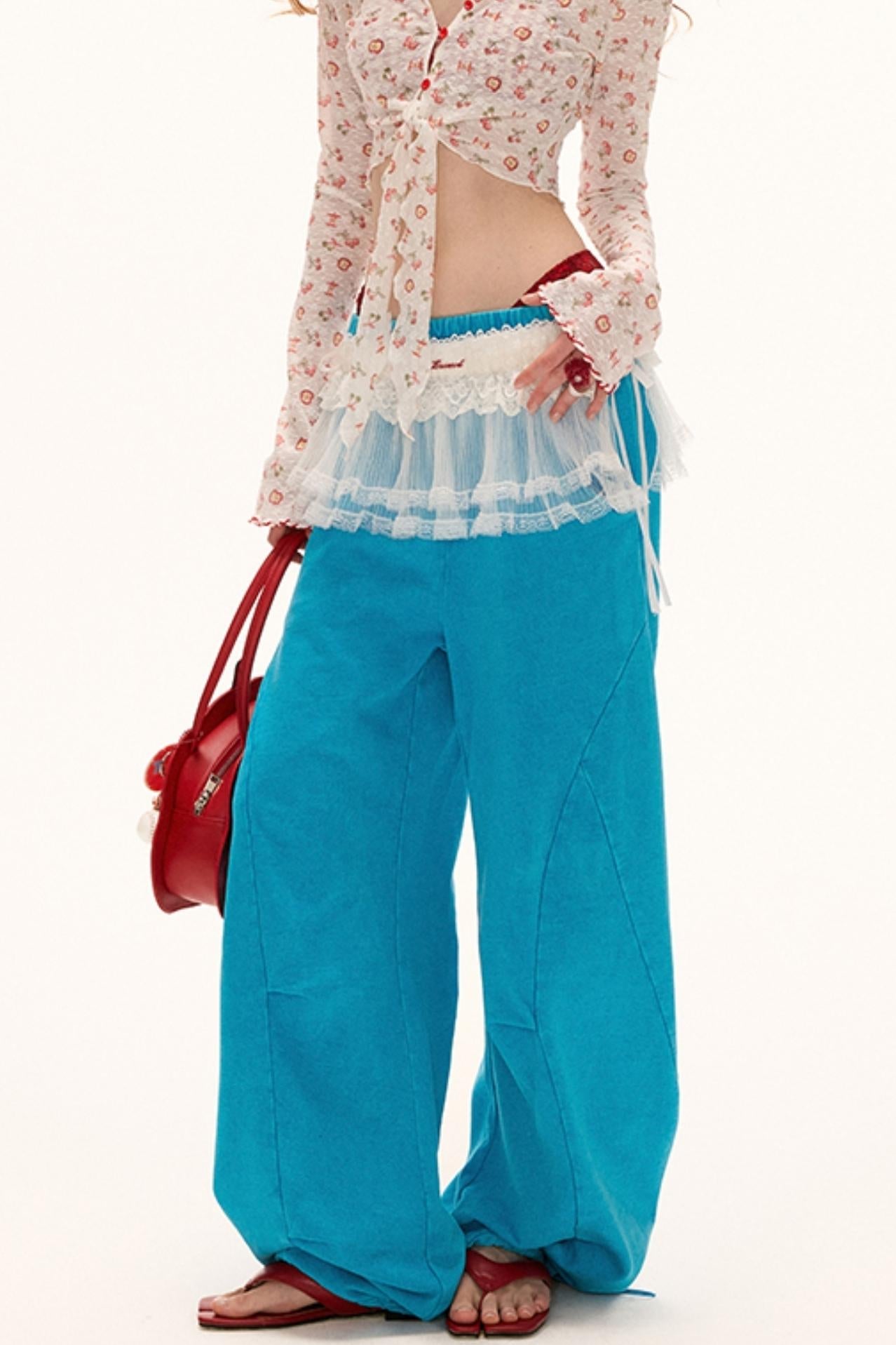 Blue Detail Pants