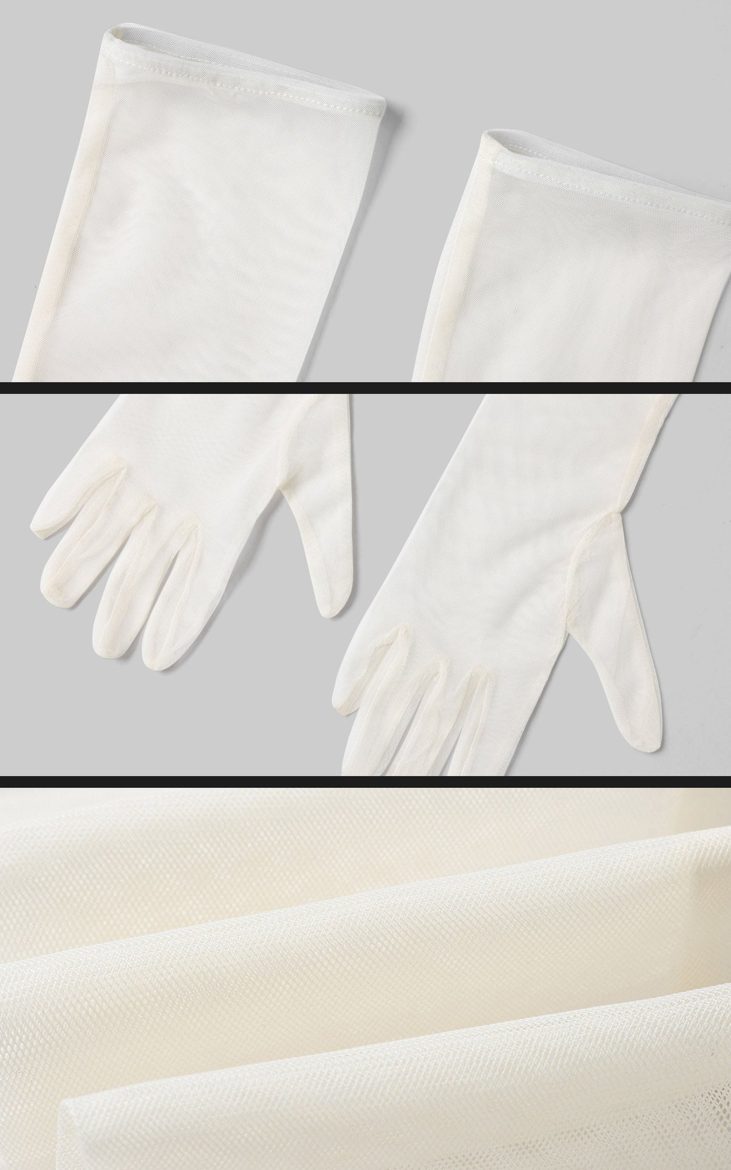 Sheer Mesh Shirt with Detachable Gloves