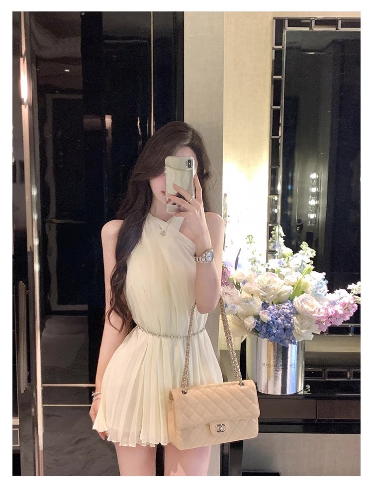 Elegant Cross-Front Dress