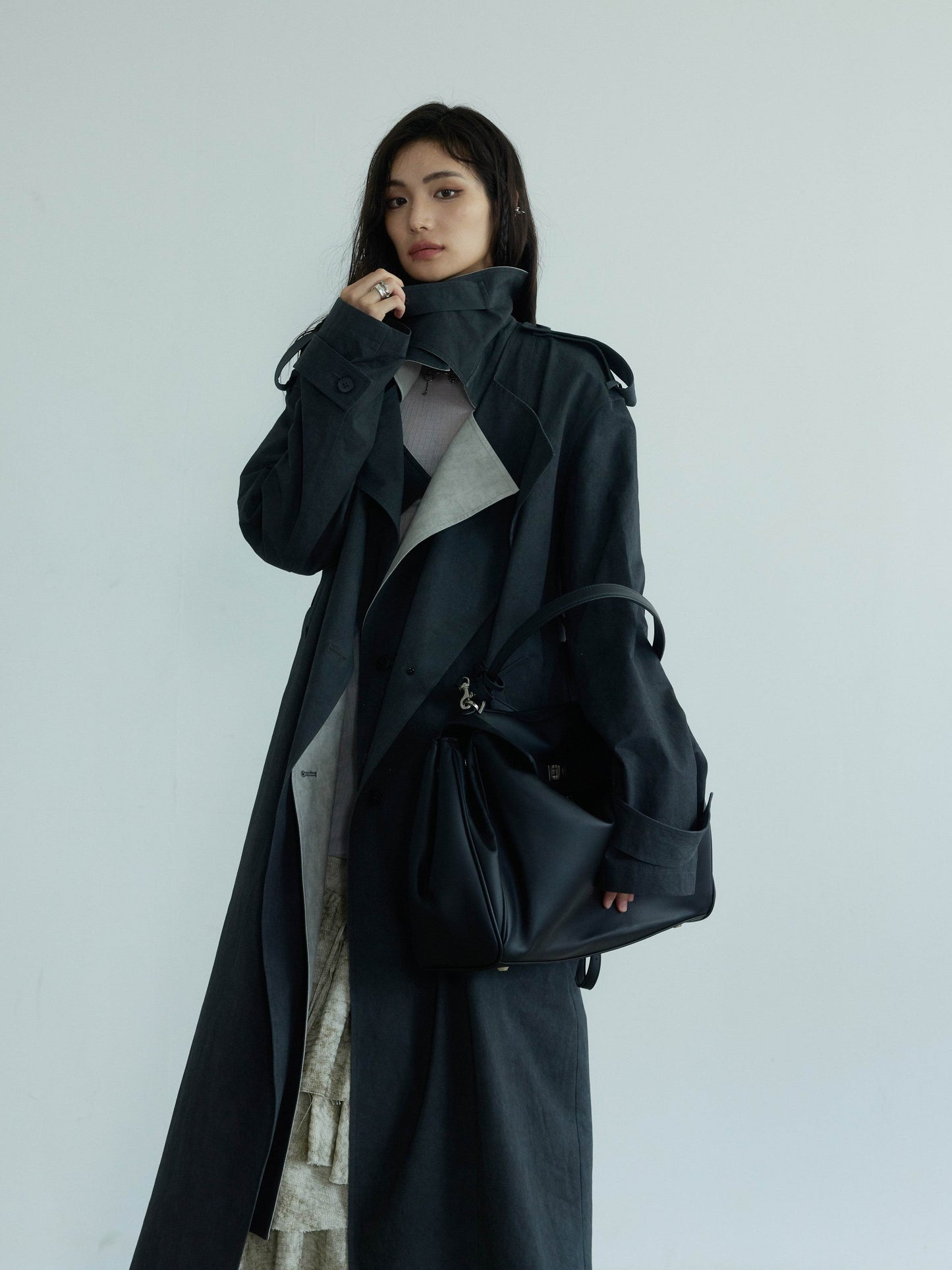 Belted Long Trench Coat - My Store