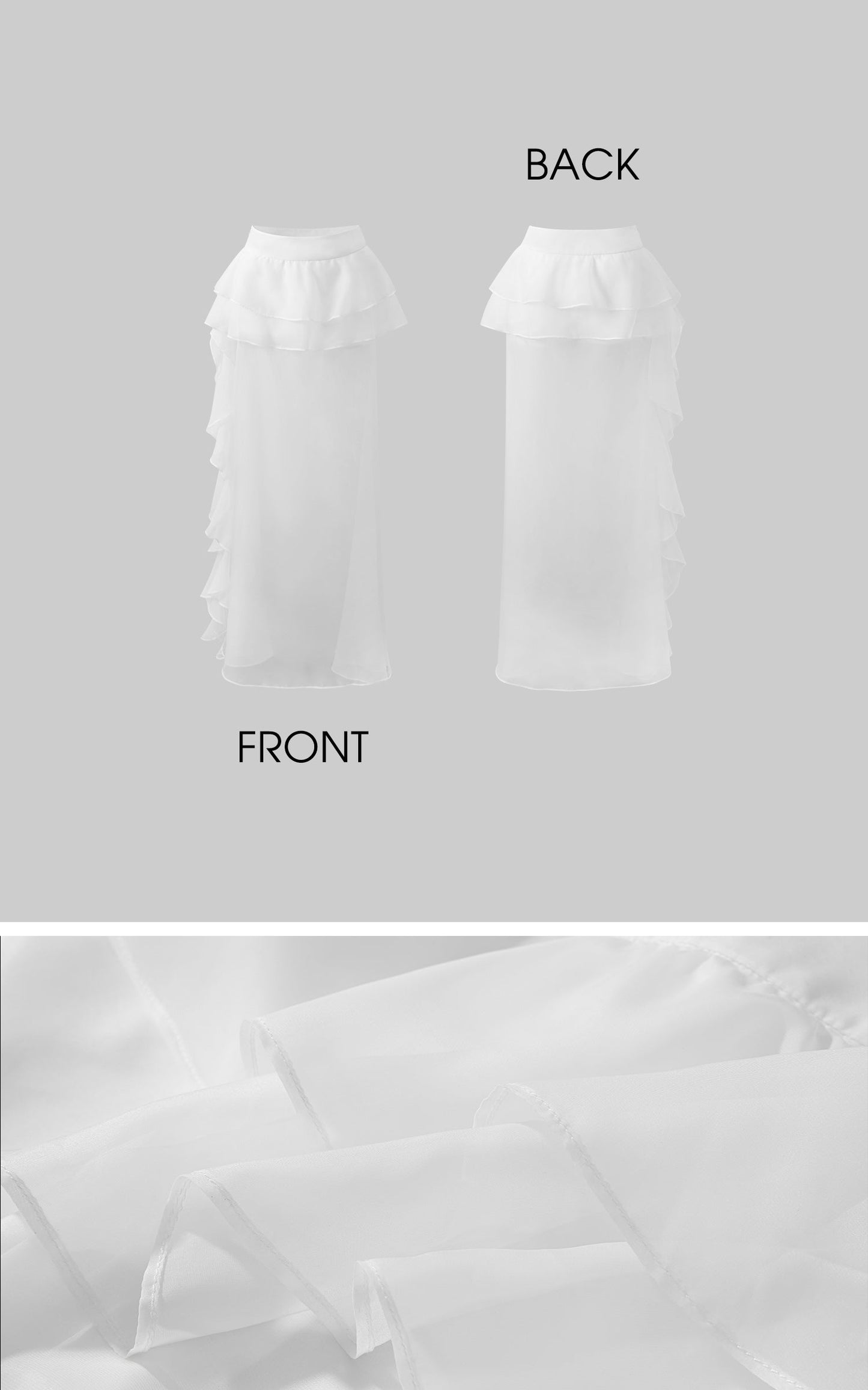 Layered Ruffle Sheer Skirt
