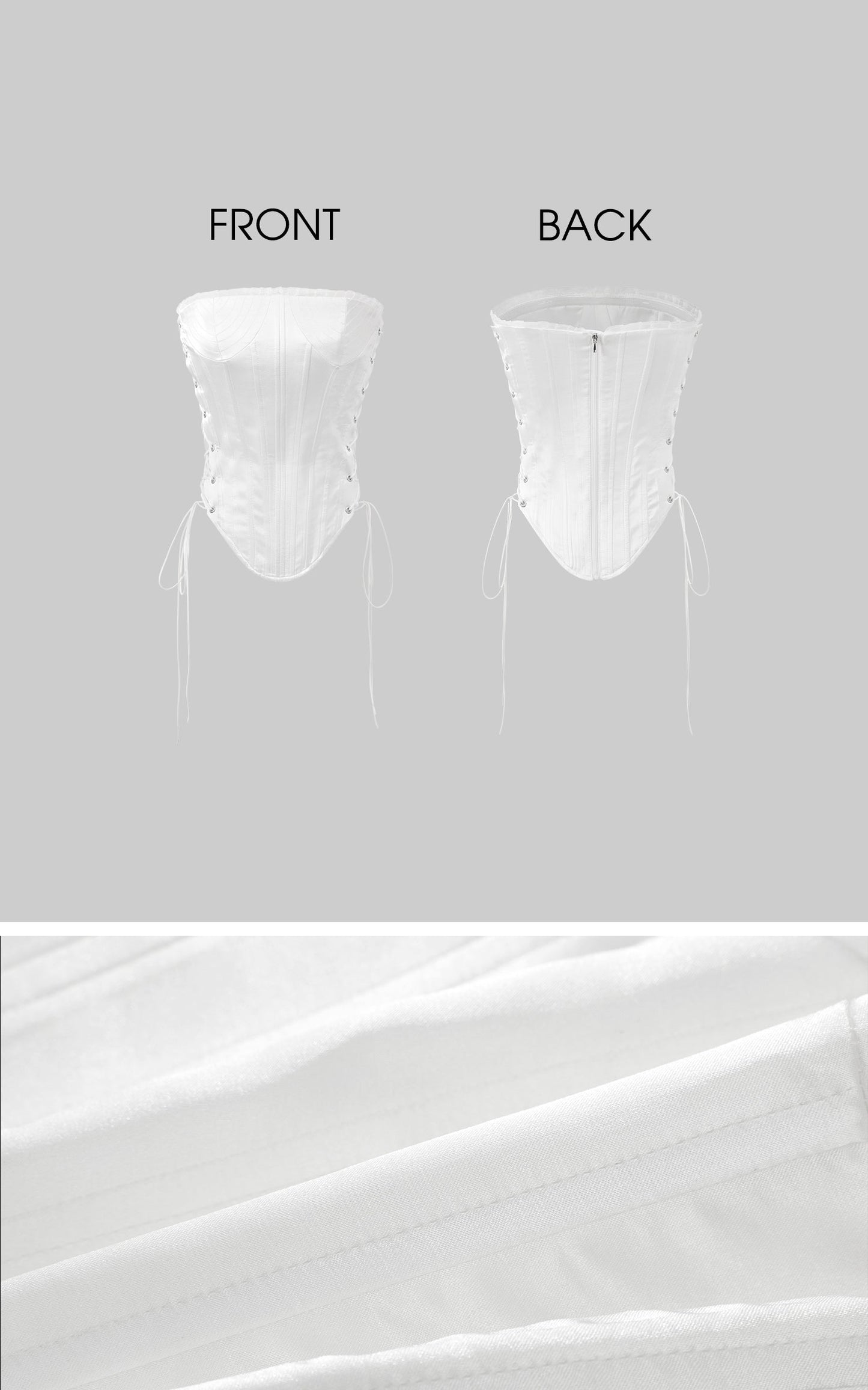 Satin Corset Top with Gloss Finish