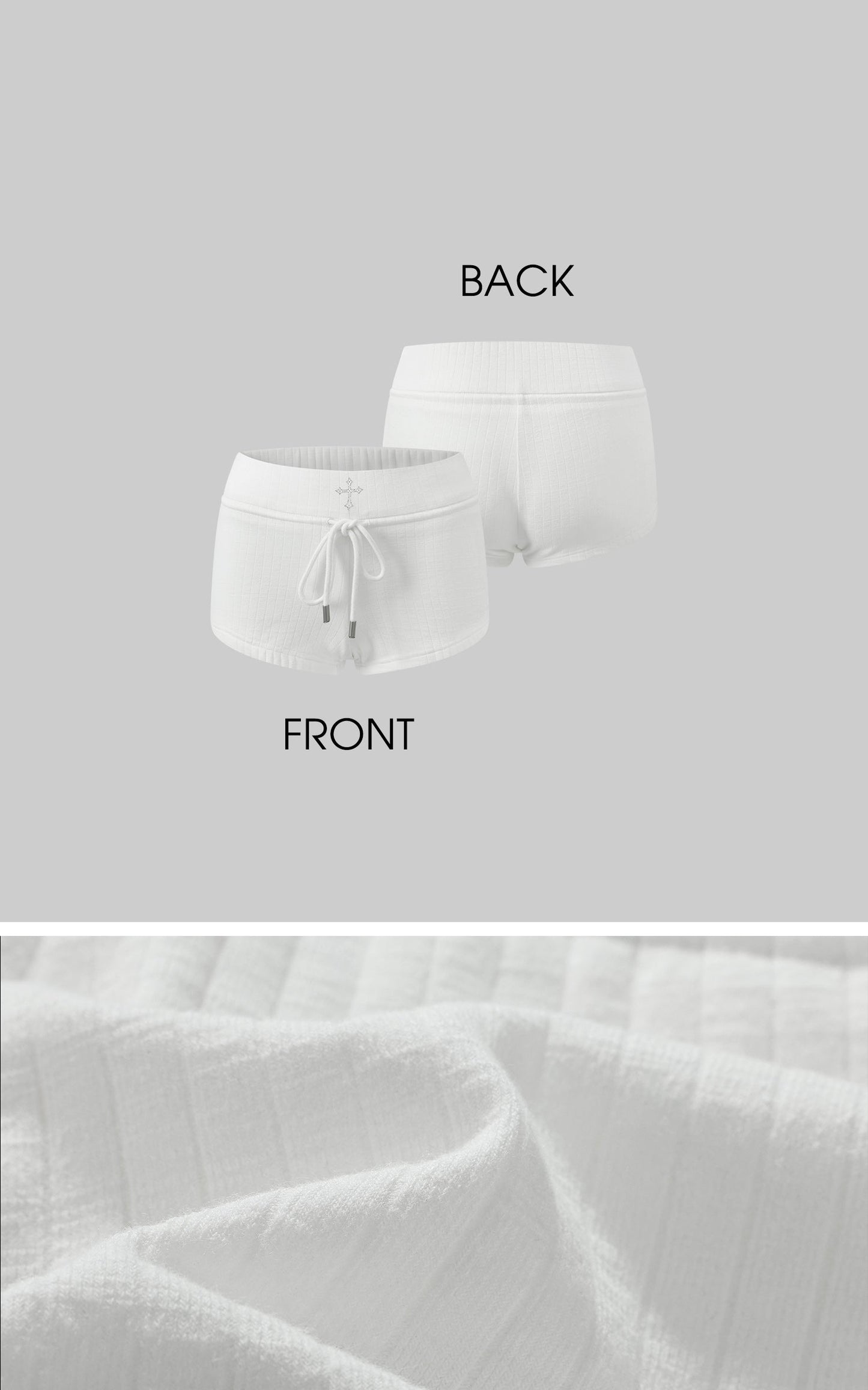 Quilted Texture Stretch Shorts