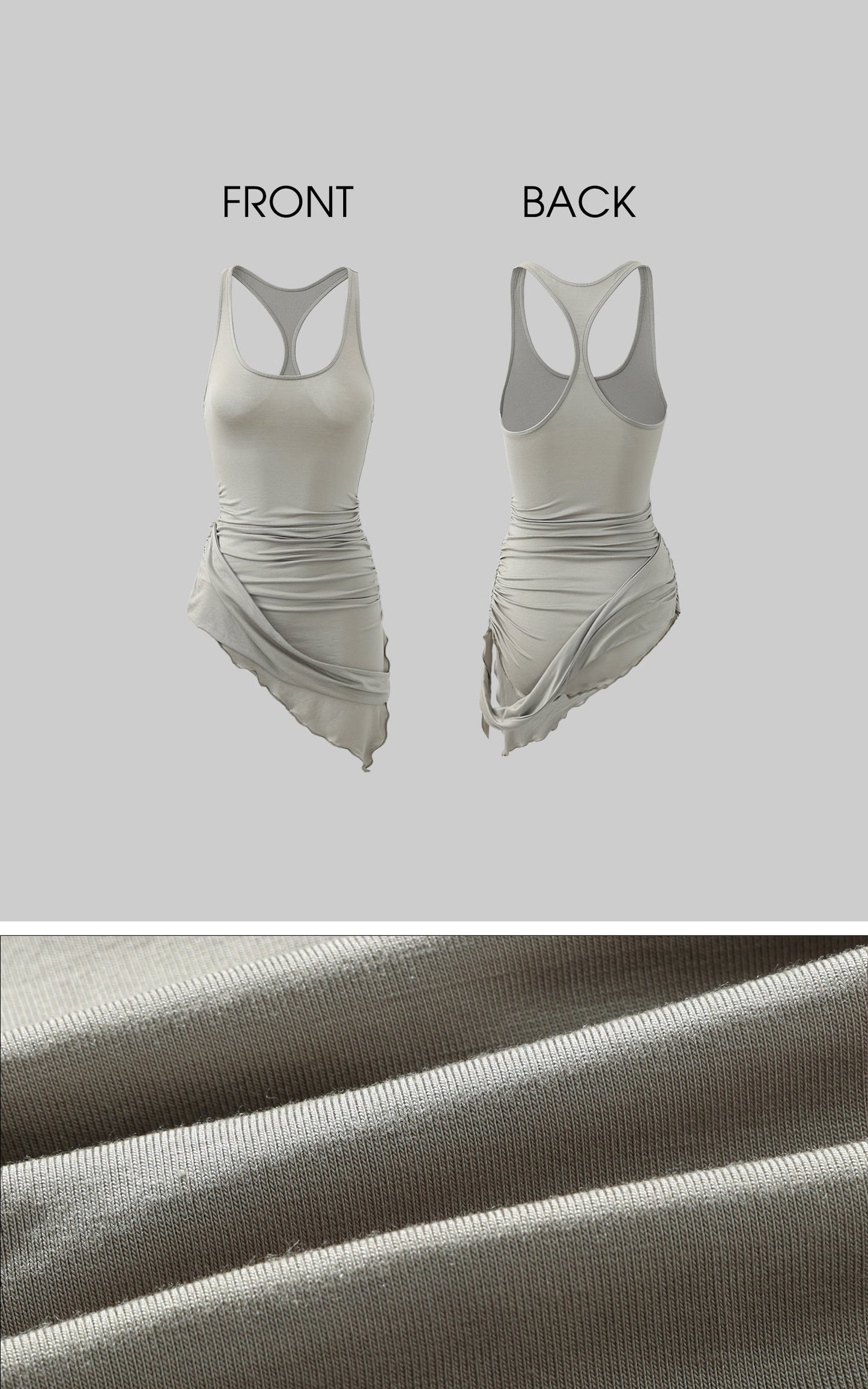 Asymmetric Ruched Tank Top