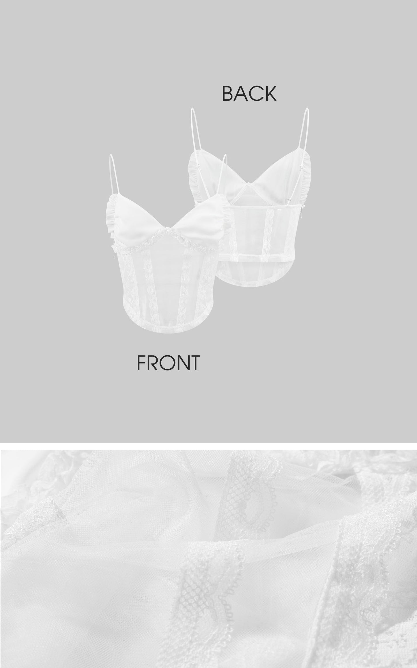 Draped Top with Lace Camisole Set