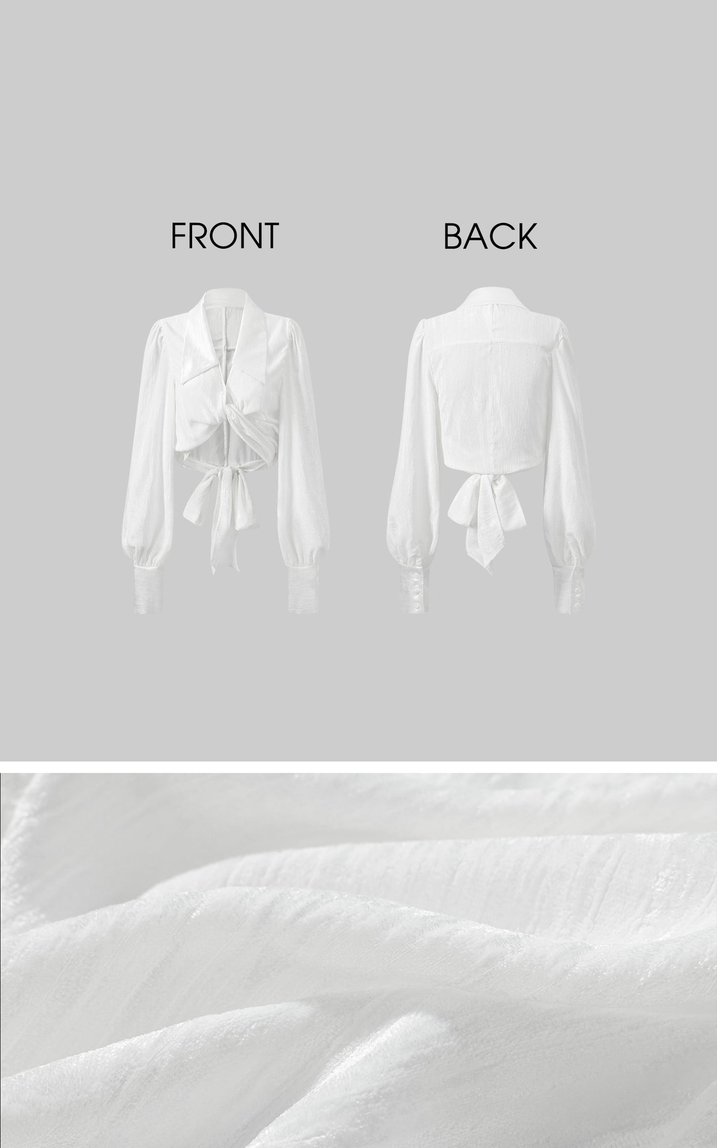Textured Sheer Tie-Front Blouse
