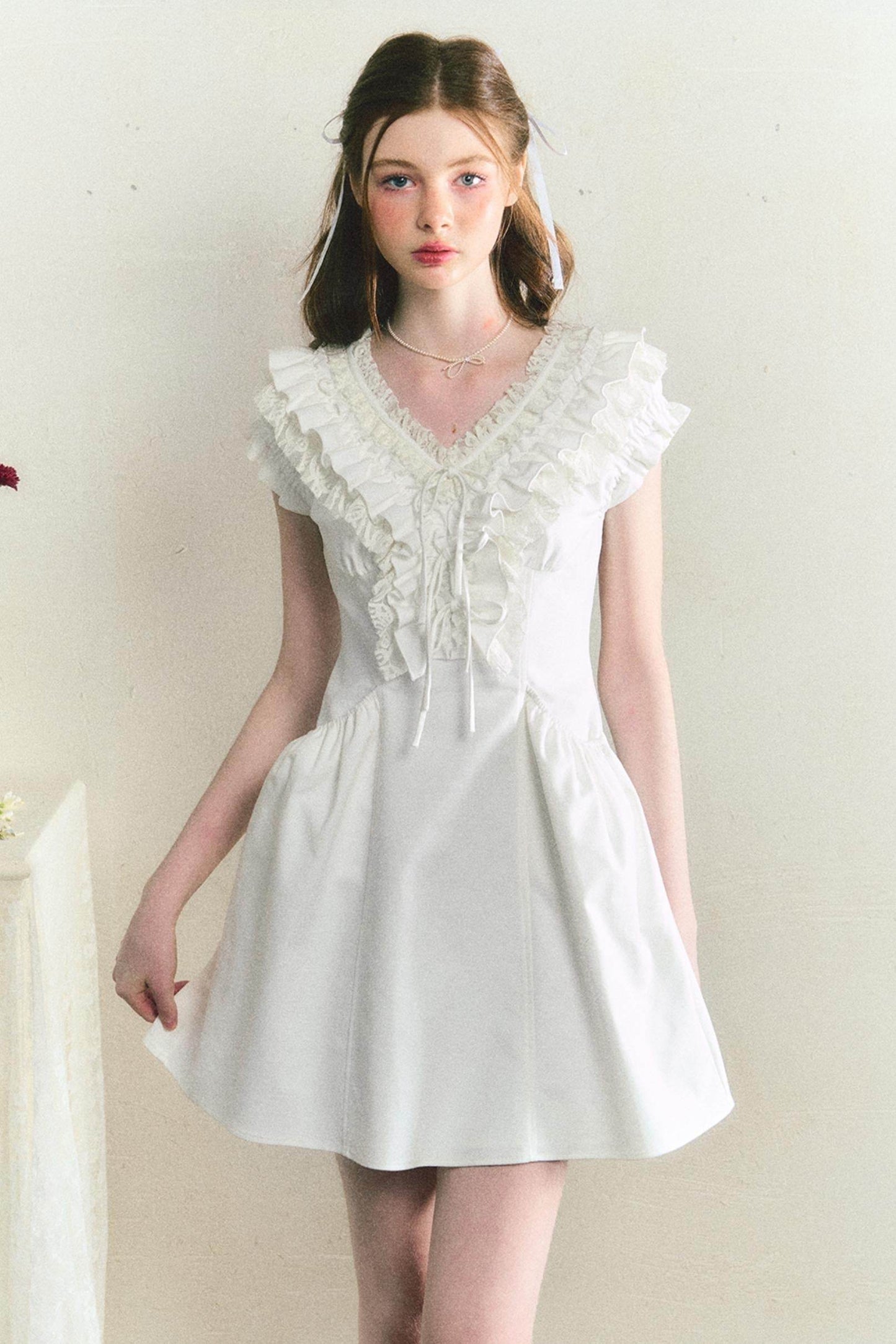 Afternoon Pearl Lace Dress - My Store
