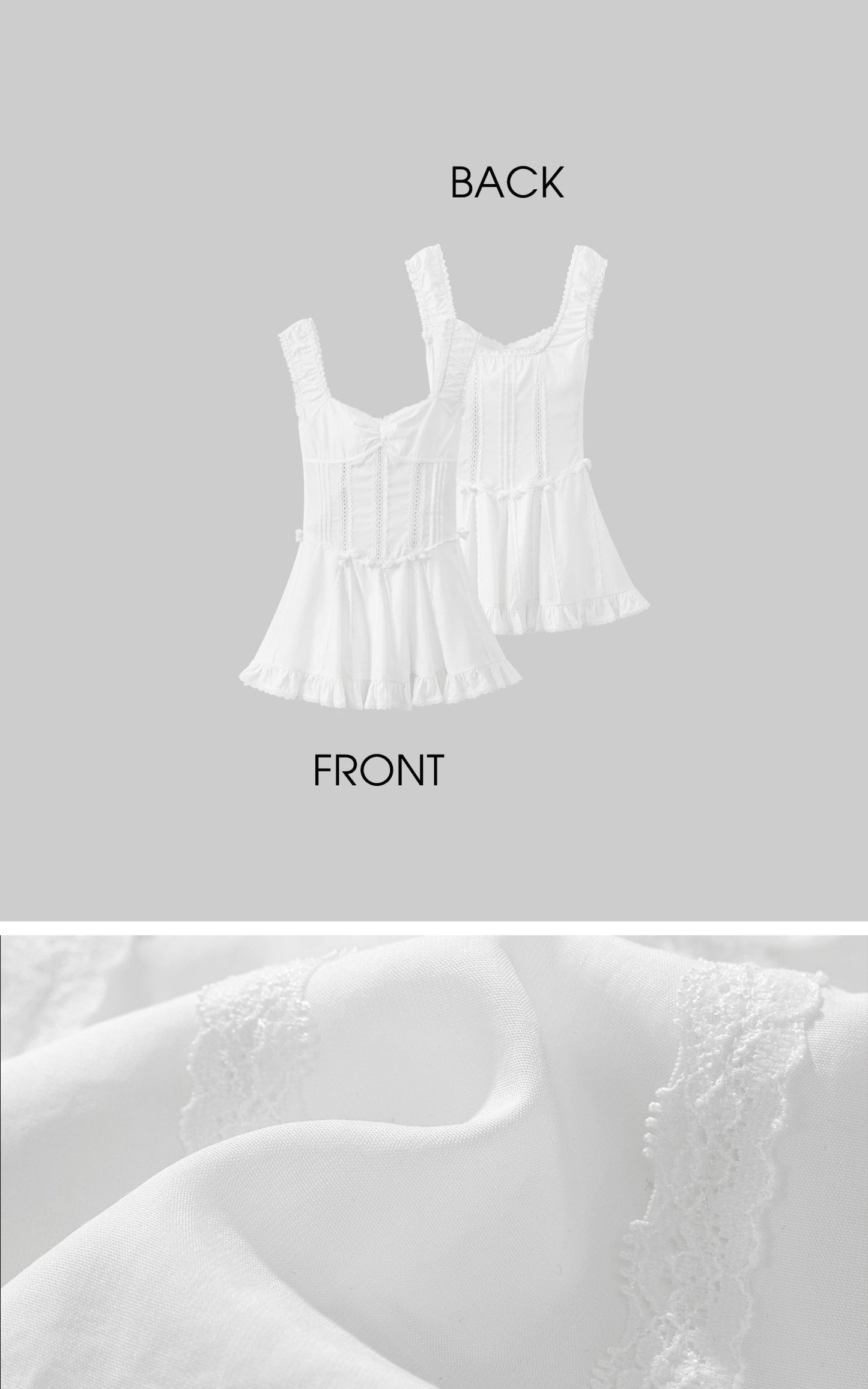 Ruffle-Edge Bow Lace Mini Dress