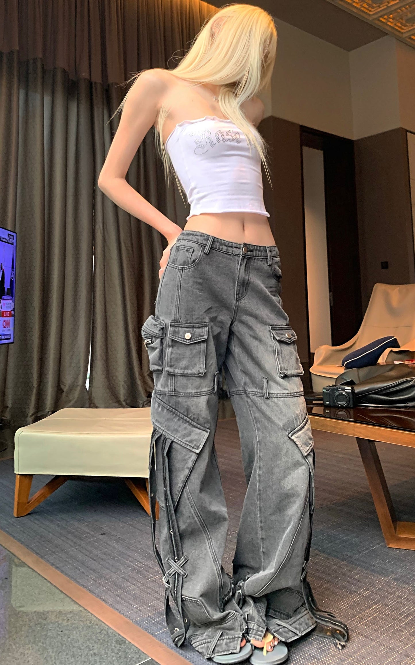 Rhinestone Logo Tube Top