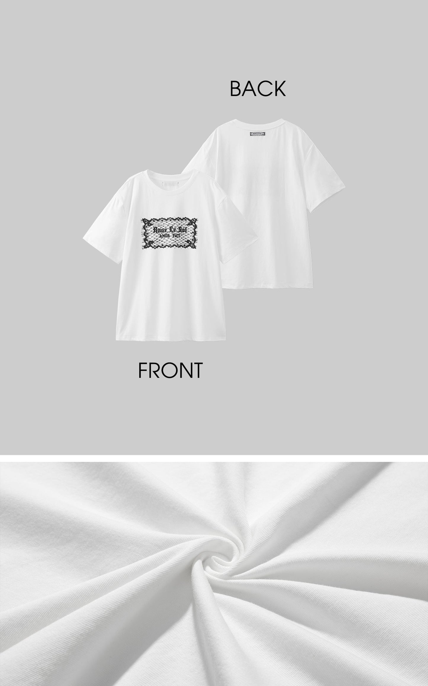 Lace-Inspired Graphic Oversized Tee