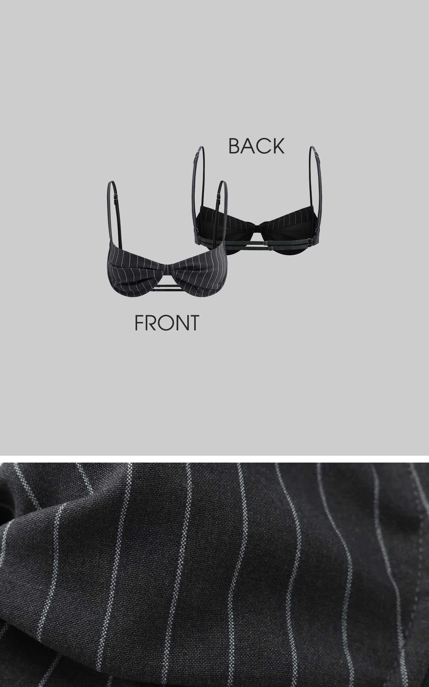 Striped Panel Blazer & High-Waisted Skirt Set
