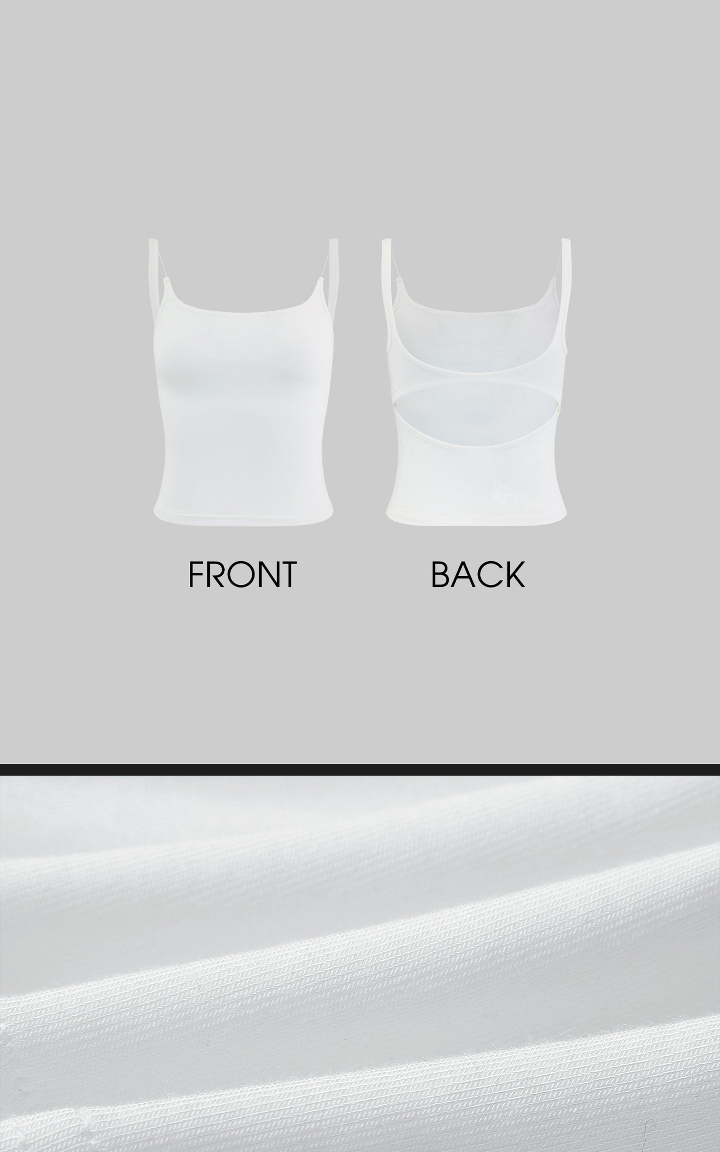 Invisible Fishline White Camisole