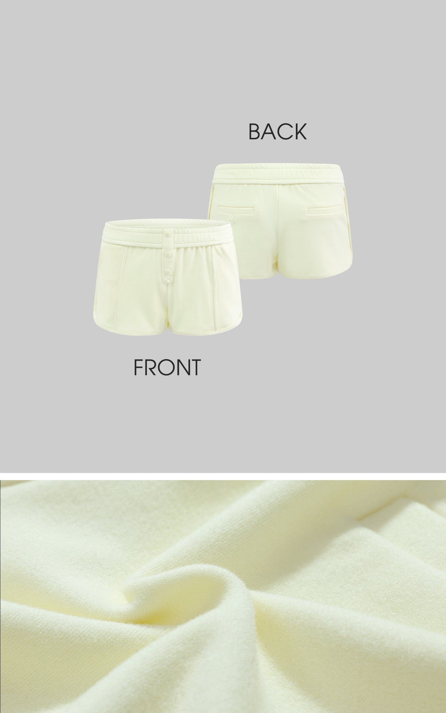 Cream Yellow Fitted Long-Sleeve Tee & Relaxed Shorts Set
